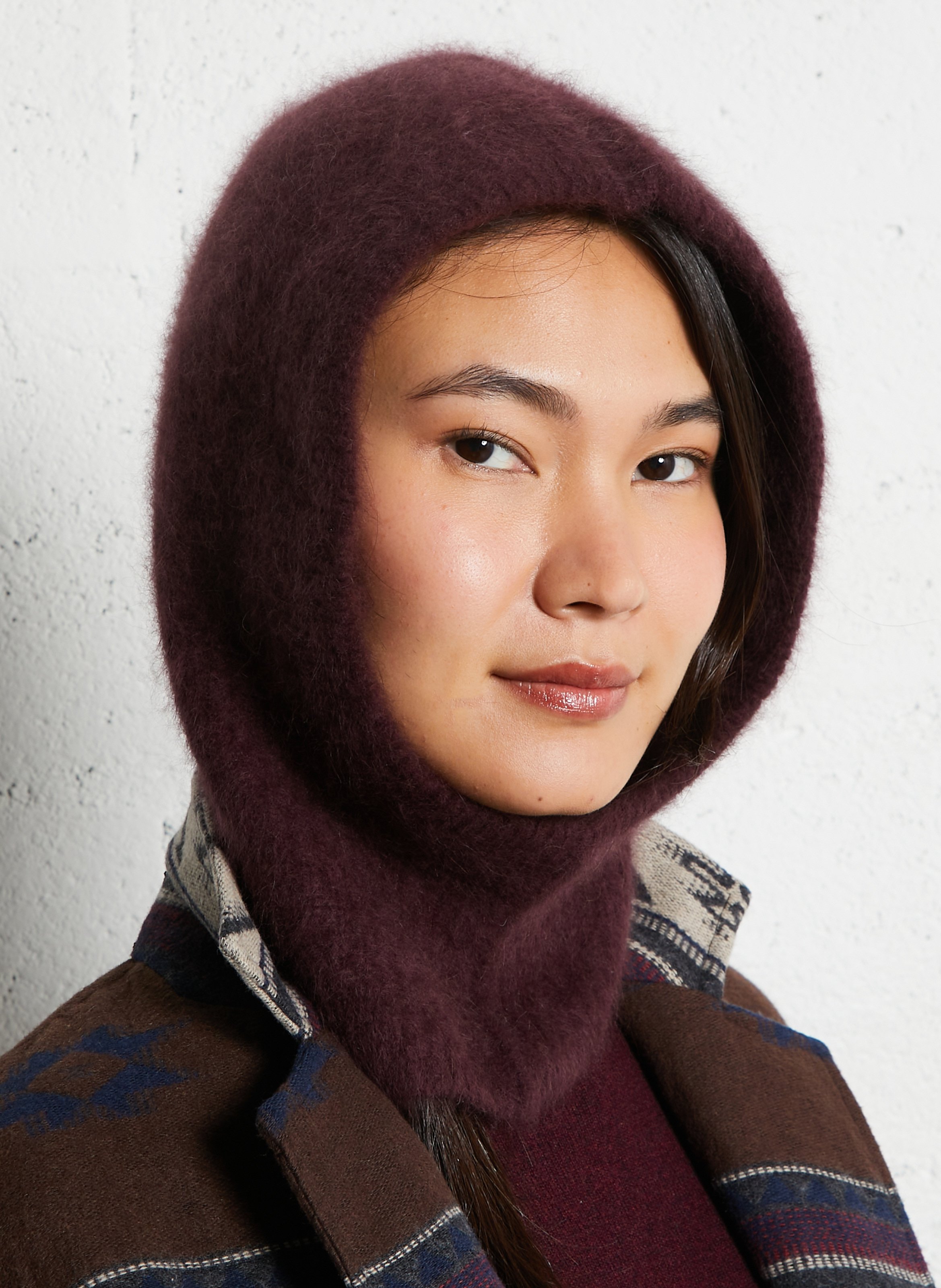 Wool balaclava BELLA JONES Purple