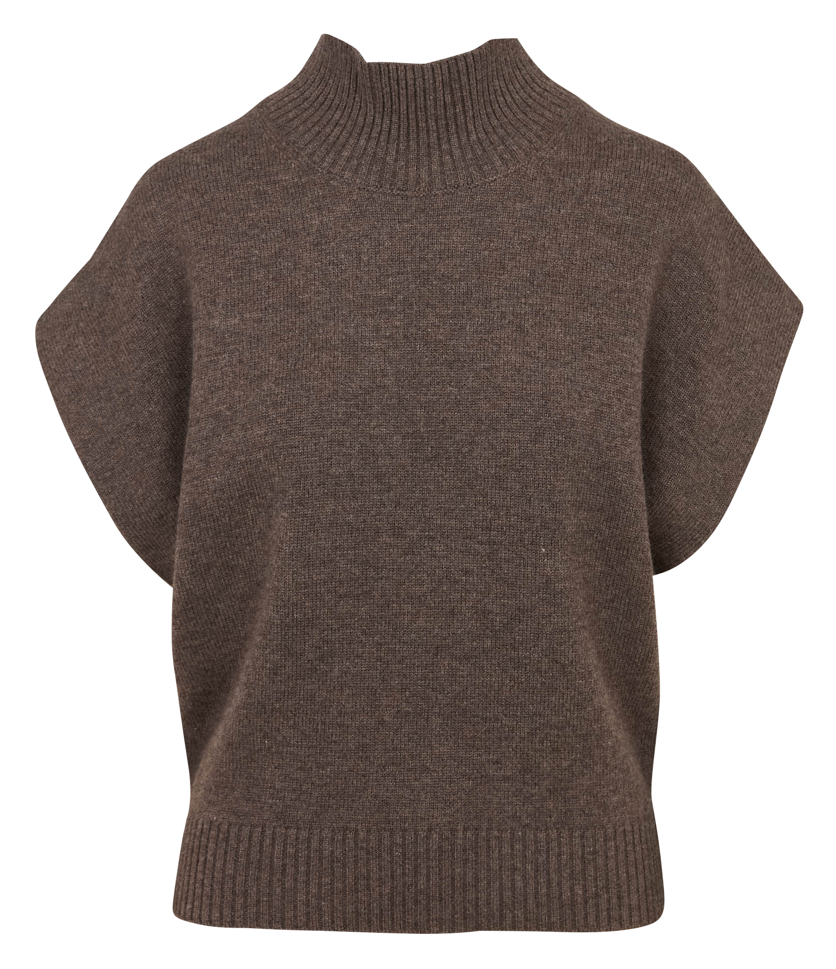 Pull oversize col montant en laine MARGAUX LONNBERG Marron