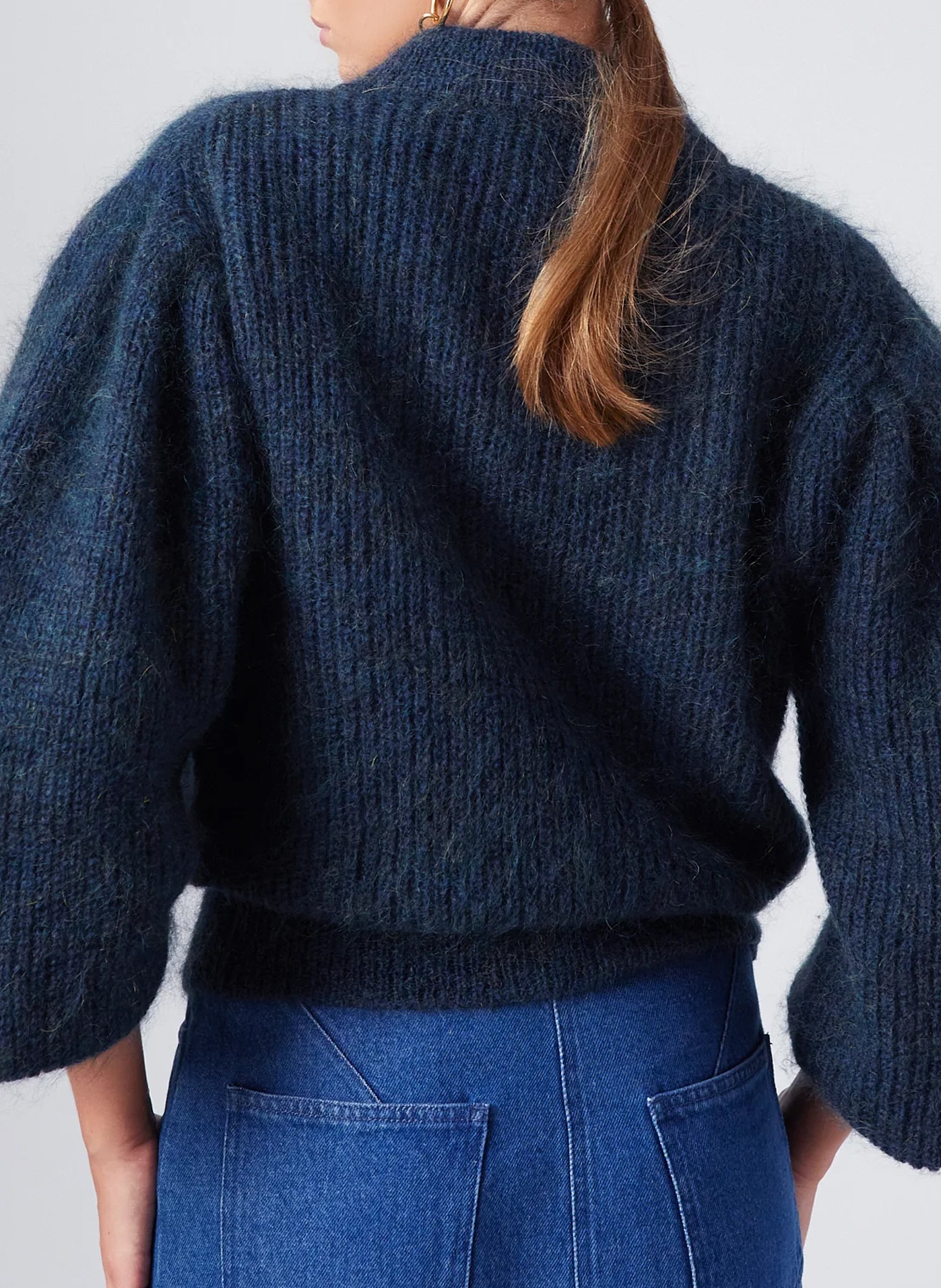 Cardigan en mohair et laine mélangé THE LABEL EDITION Vert