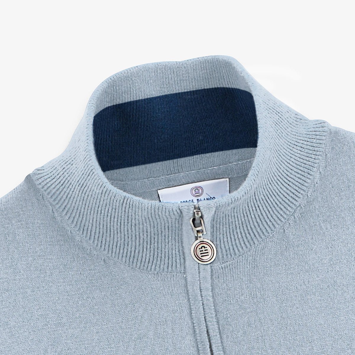 Sweater with trucker collar SERGE BLANCO Blue