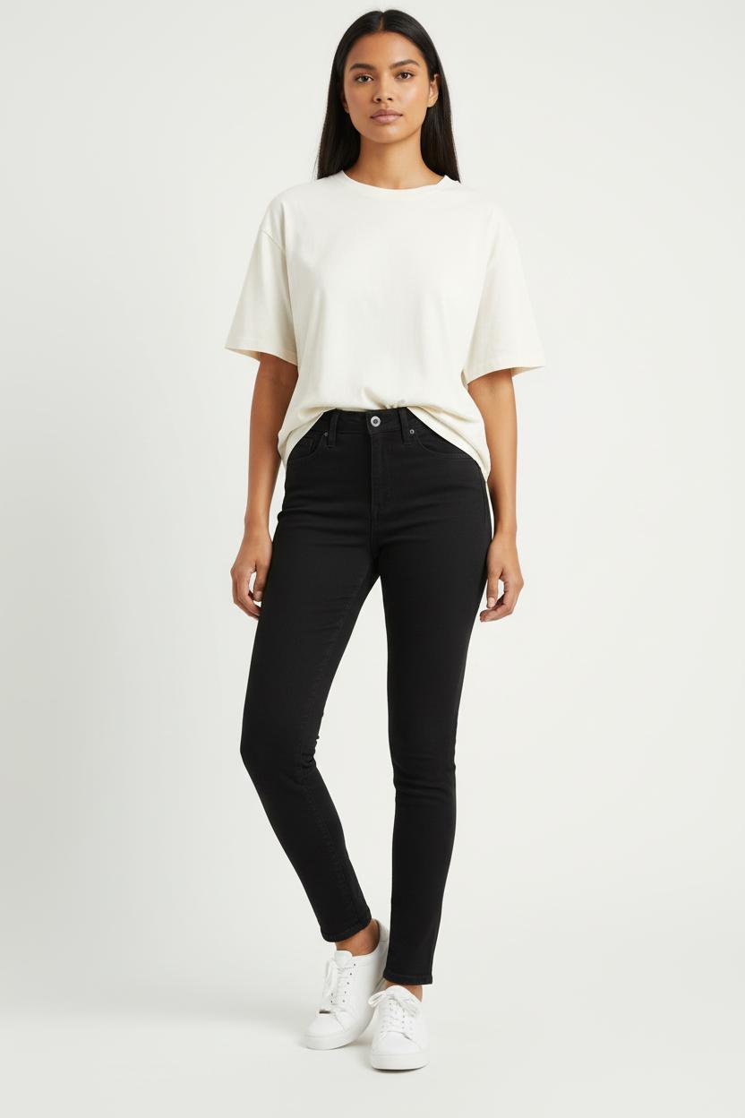 Cropped slim jeans with studs LEVI'S - Seconde main Black