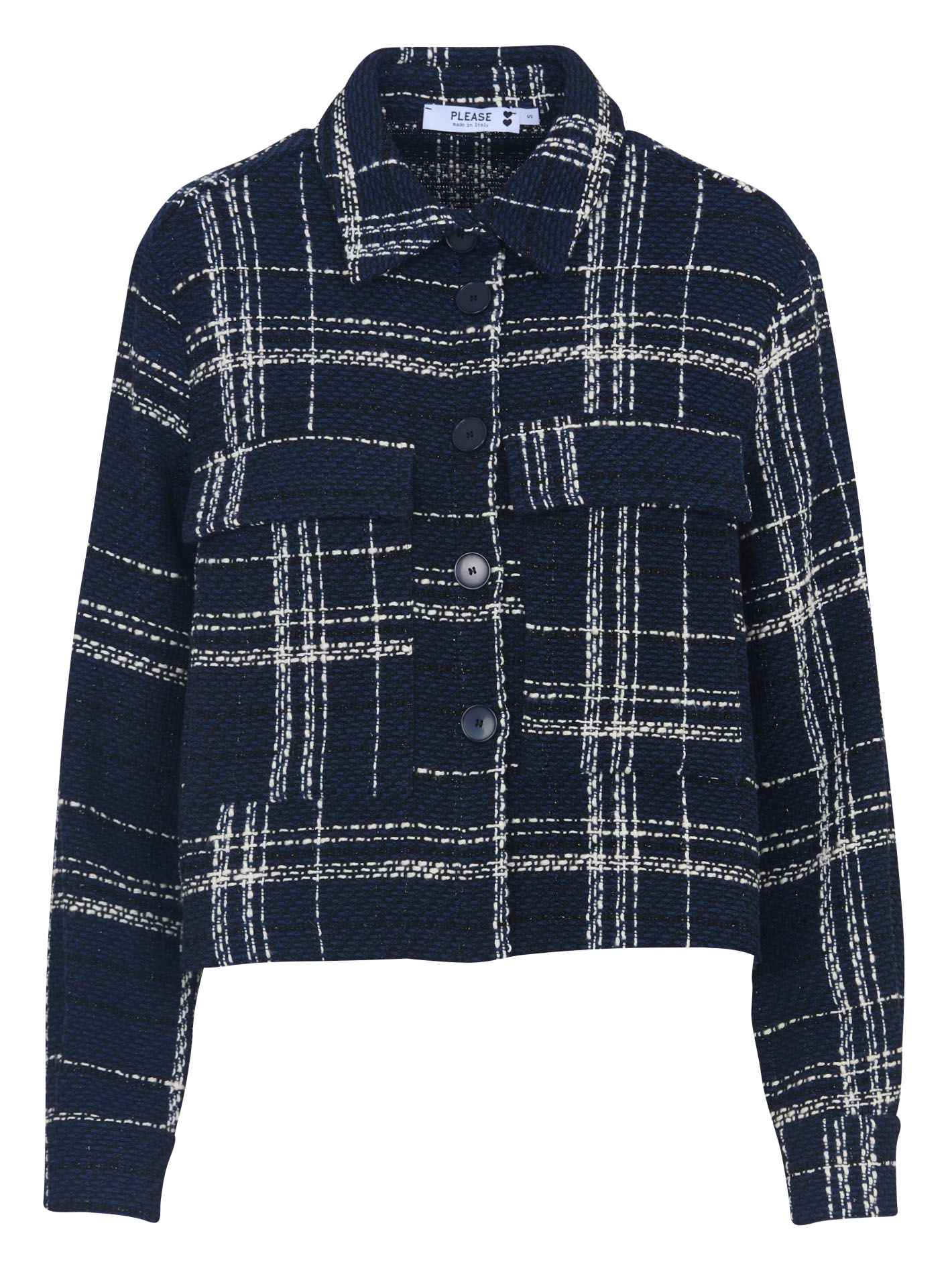 Veste col classique en coton mélangé PLEASE