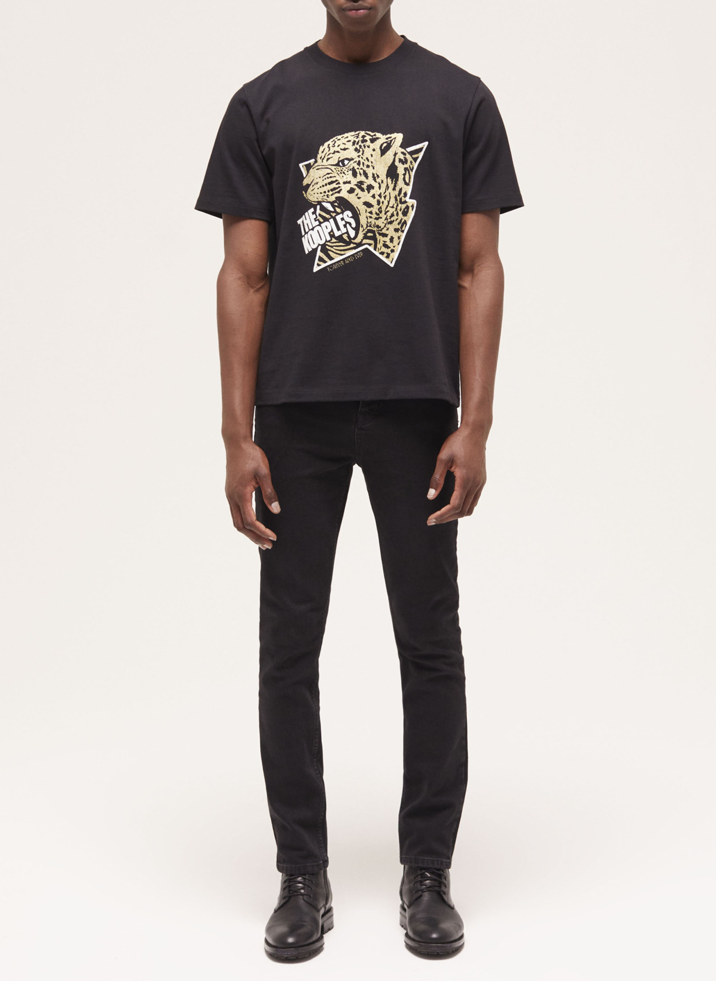 Tee-shirt en coton imprimé THE KOOPLES Noir