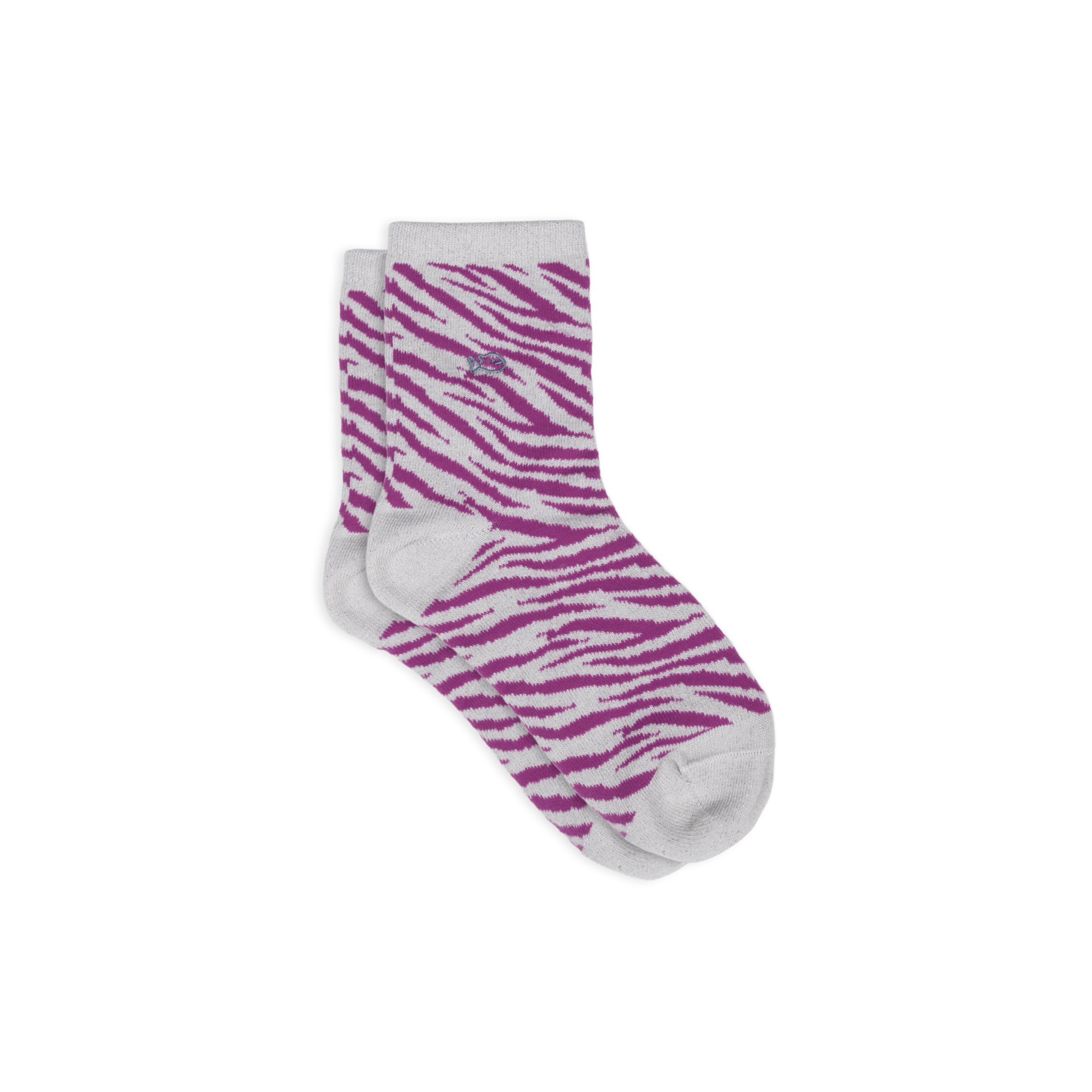 Combed Cotton Zebra Socks BILLYBELT Purple