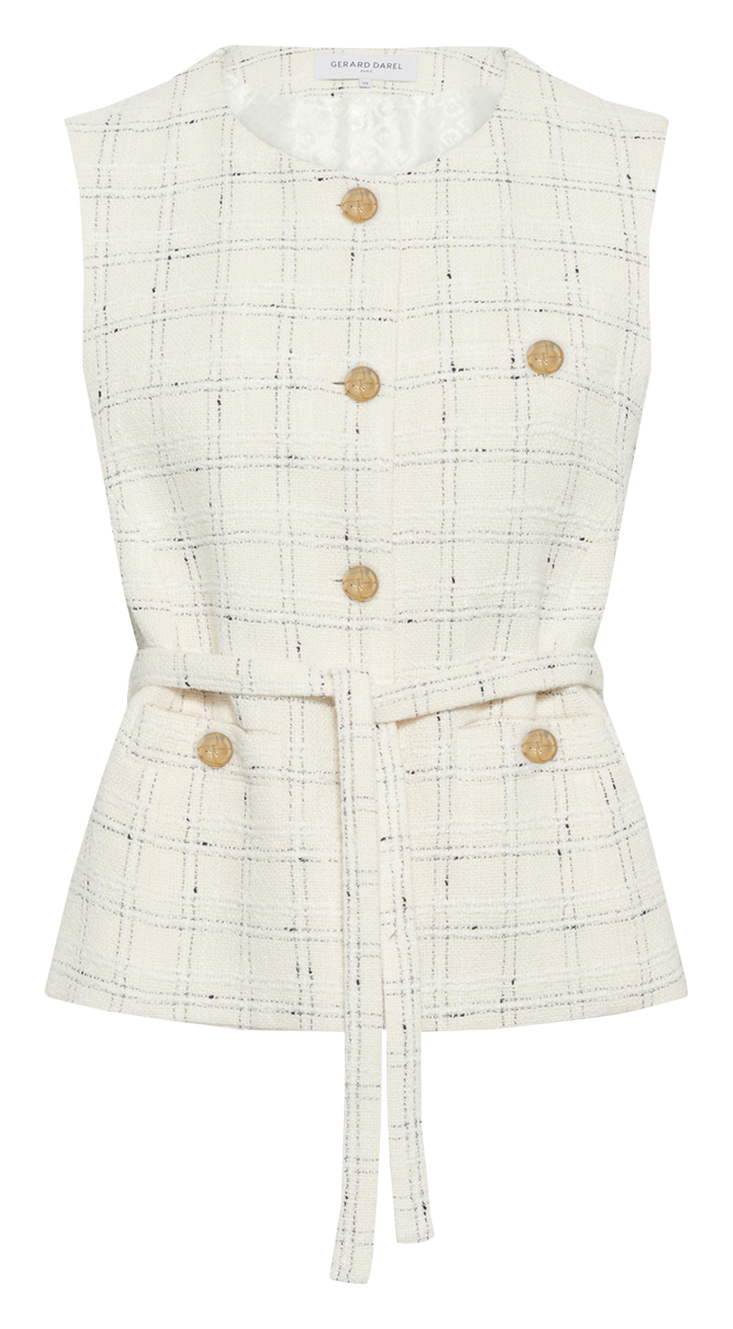 Veste ajustée cl rond en coton mélangé GERARD DAREL Beige