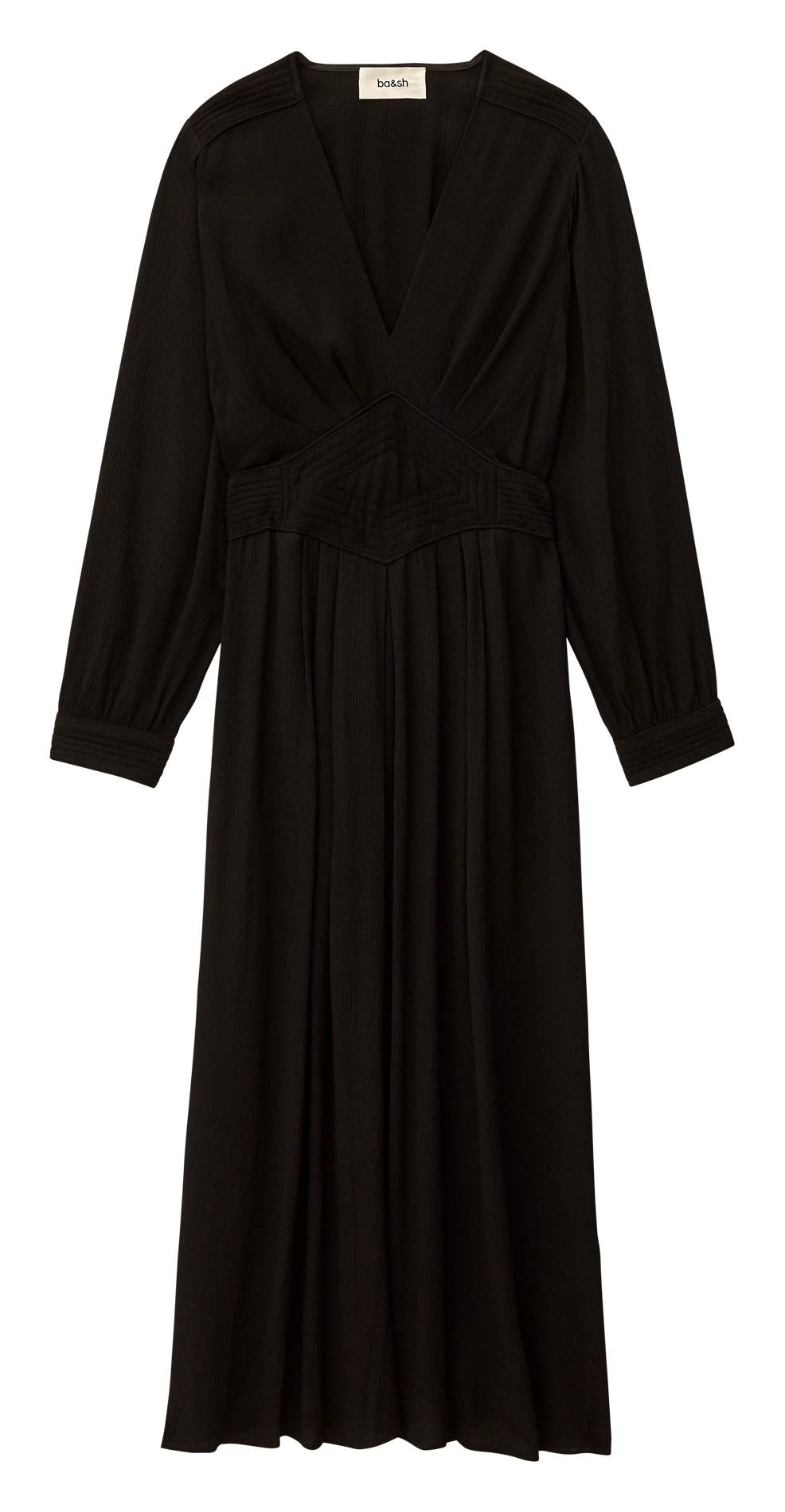 Flowing V-neck midi dress BA&SH Black