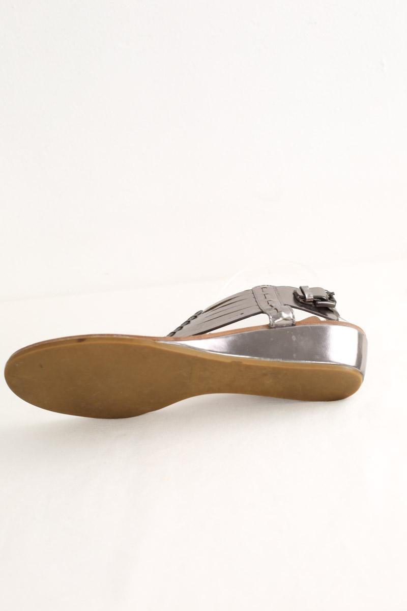 Faux leather sandals COACH - Seconde Main Silver