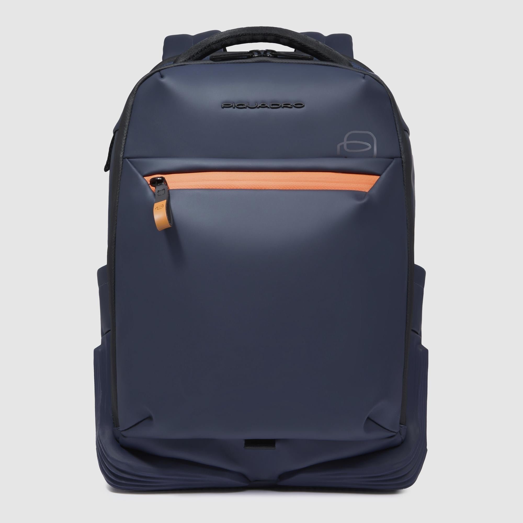 Backpack with under-seat computer and ipad® compartment with shockproof and rfid protection PIQUADRO Blue