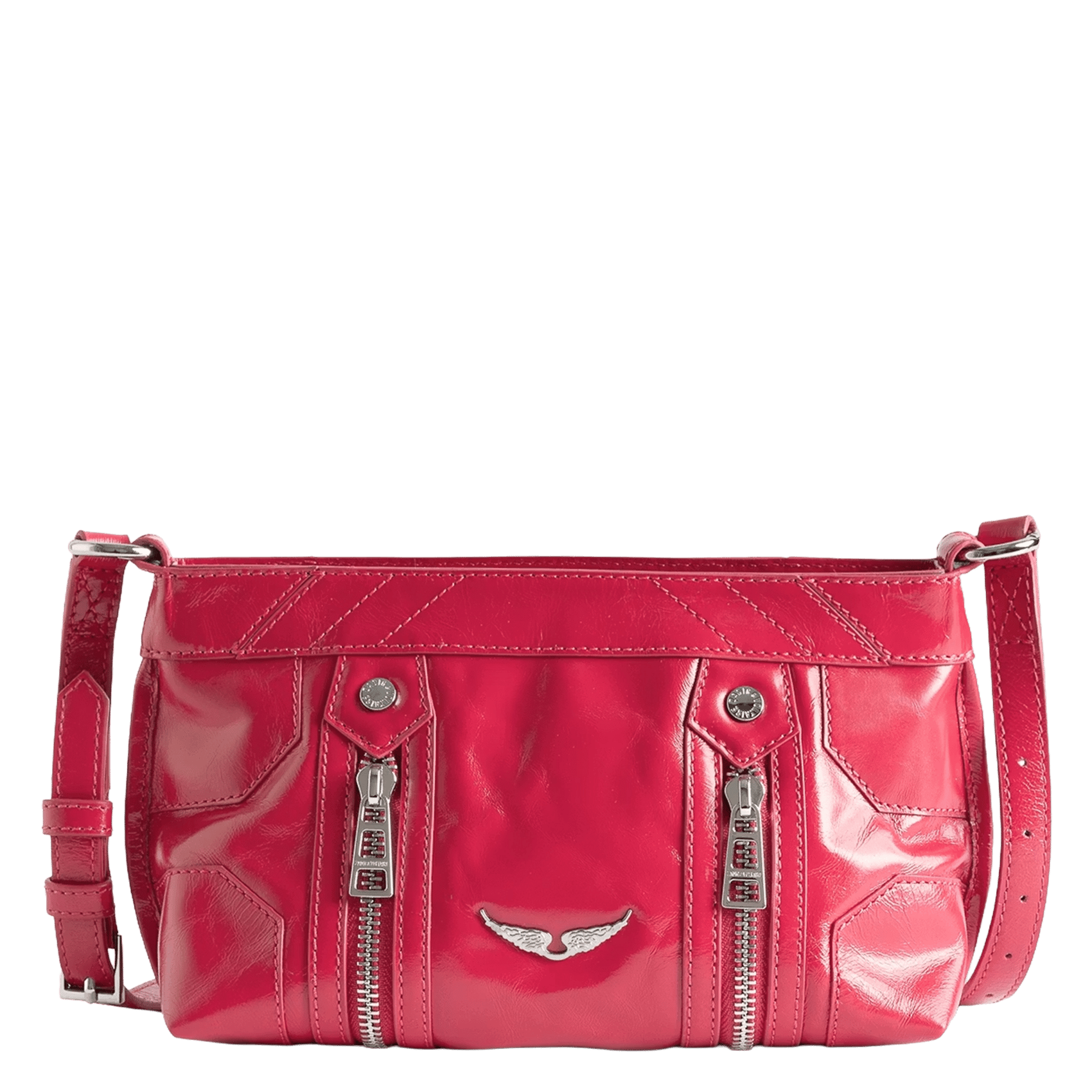 Leren schoudertas met rits ZADIG&VOLTAIRE