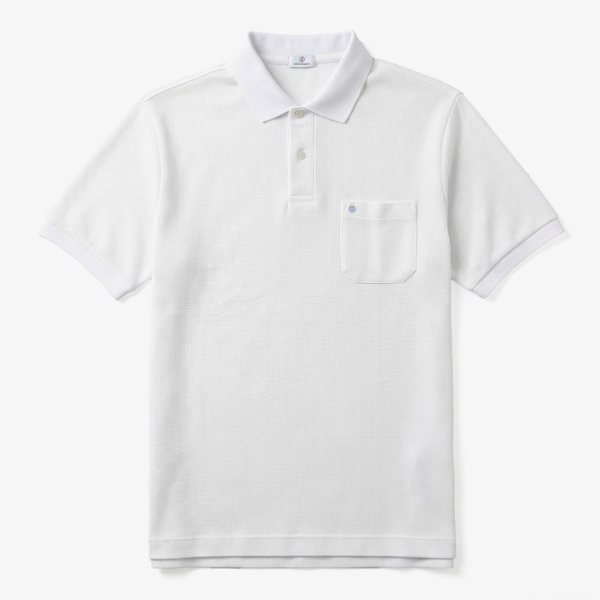 Short-sleeved waffle cotton polo SERGE BLANCO White