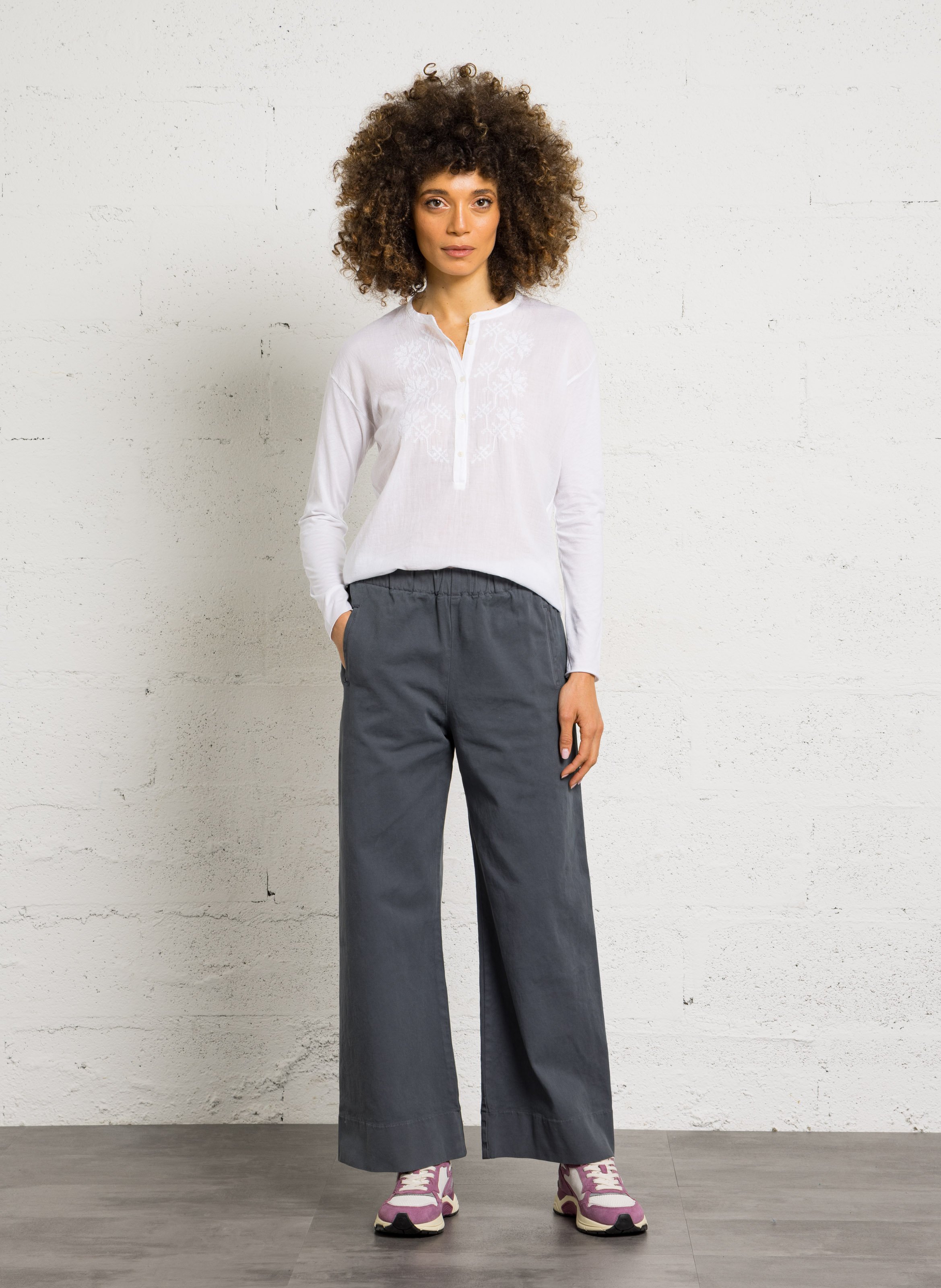 Tee-shirt droit en coton HARTFORD Blanc