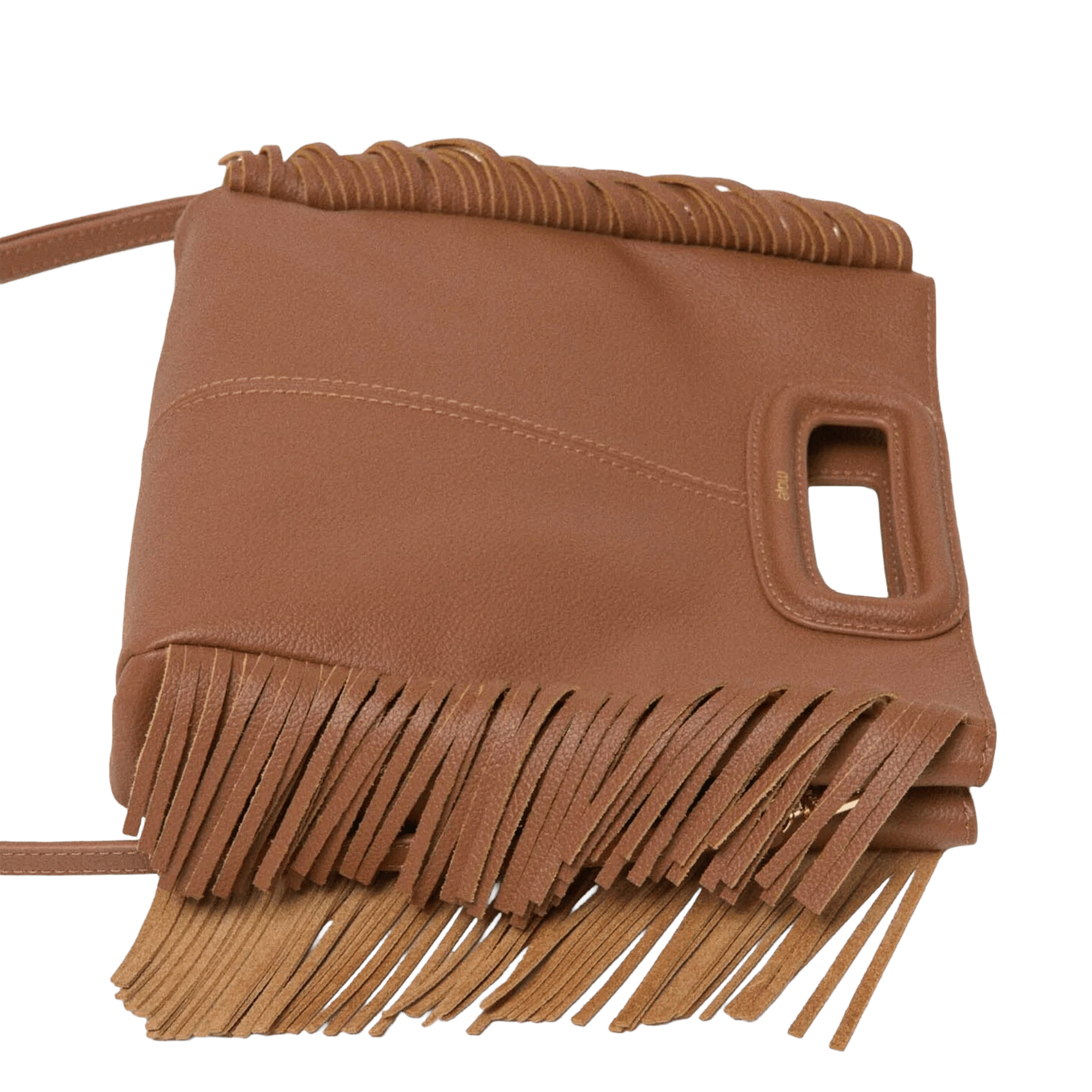 Leren clutch MAJE Bruin