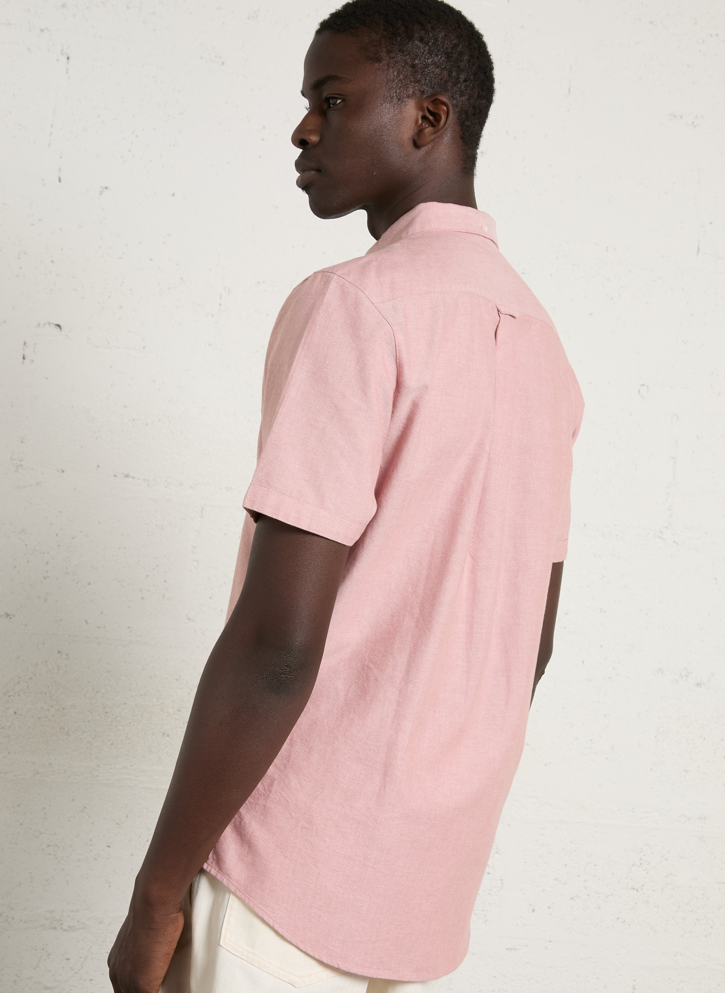 Aansluitende blouse met korte mouwen FARAH Roze