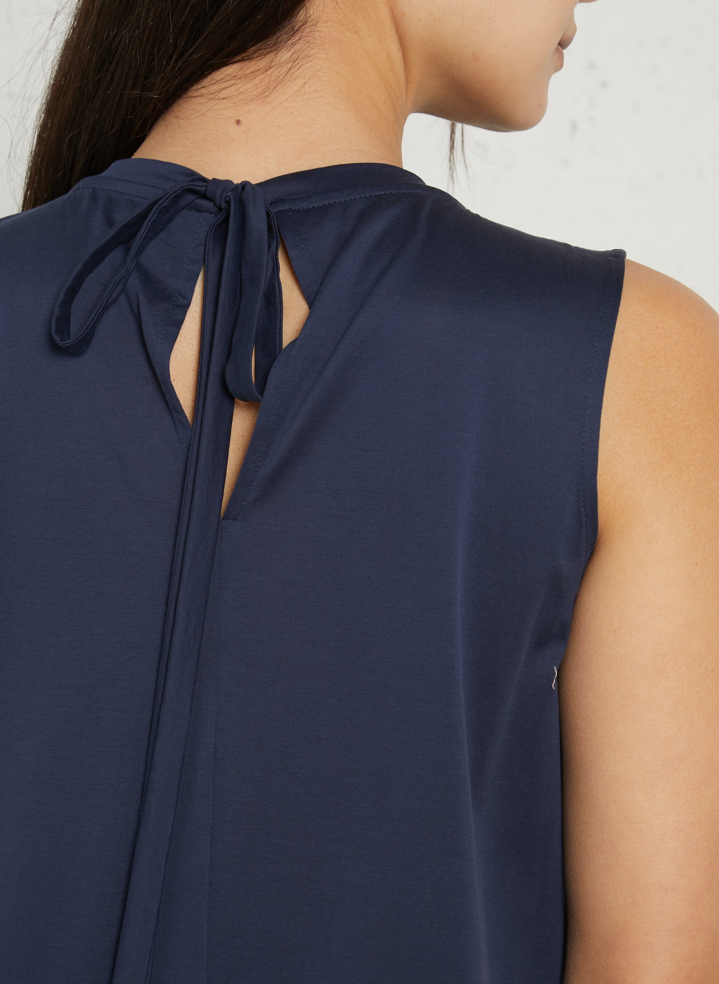 Flowy Sleeveless Solid Maxi Dress MAX MARA WEEK END Blue