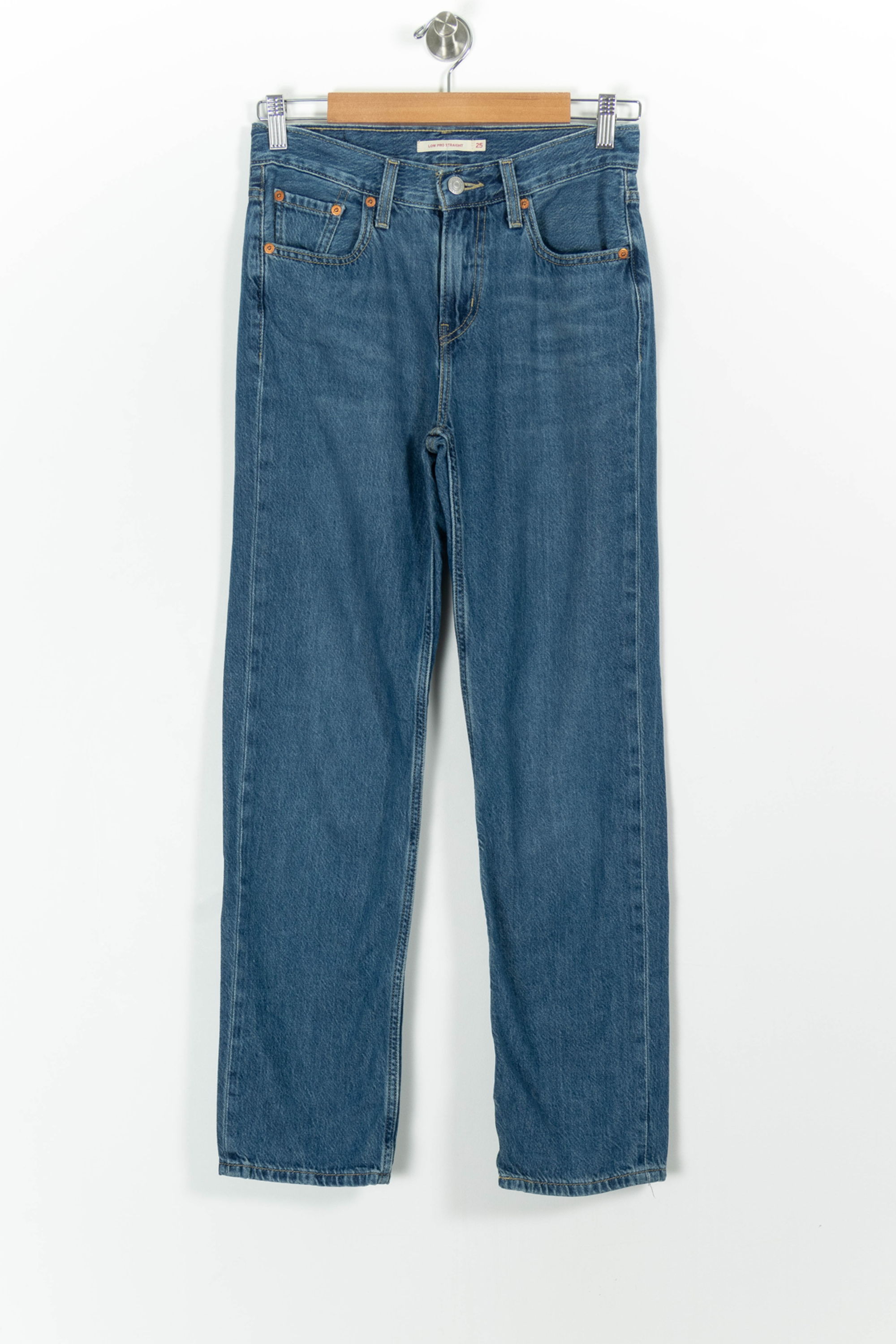 Cropped slim jeans with studs LEVI'S - Seconde main Blue
