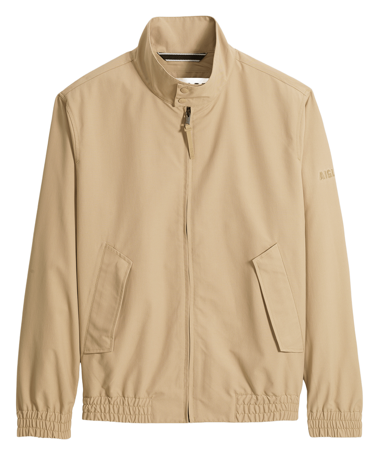 Solid zip-up straight jacket AIGLE Beige