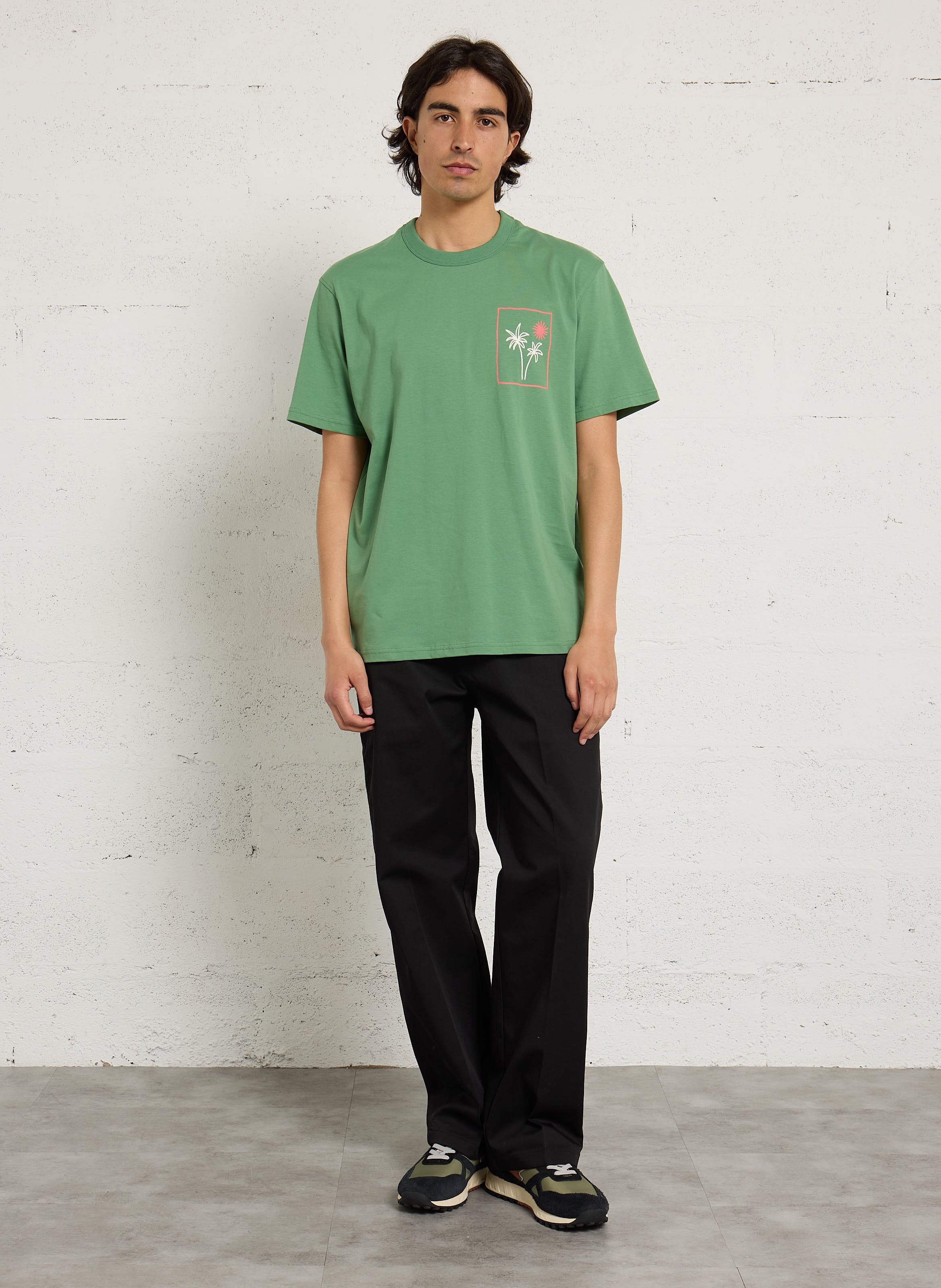 T-Shirt mit geradem Schnitt und Bio-Baumwolle bedruckt CHEVIGNON Grun