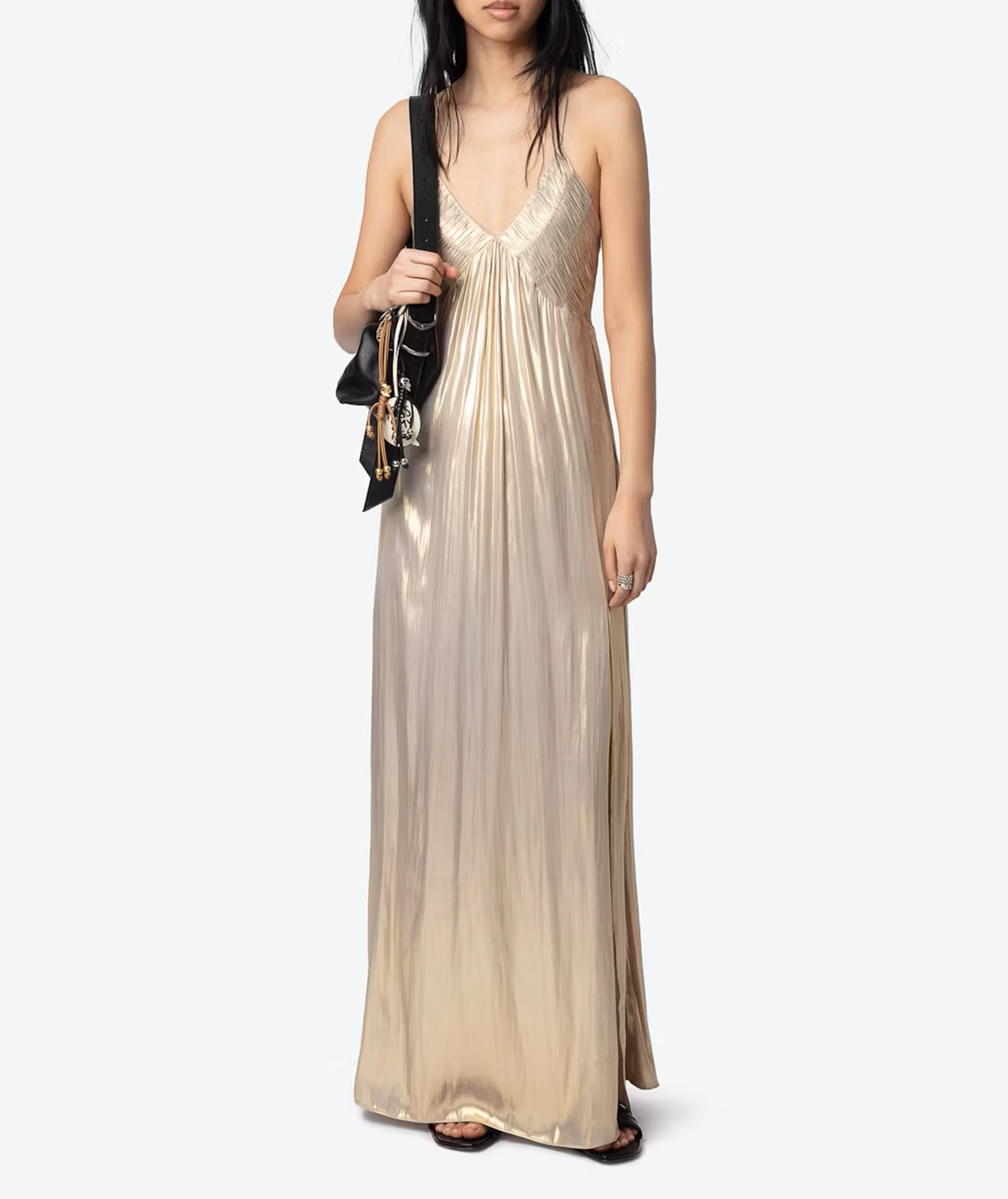 Robe longue col V ZADIG&VOLTAIRE Doré
