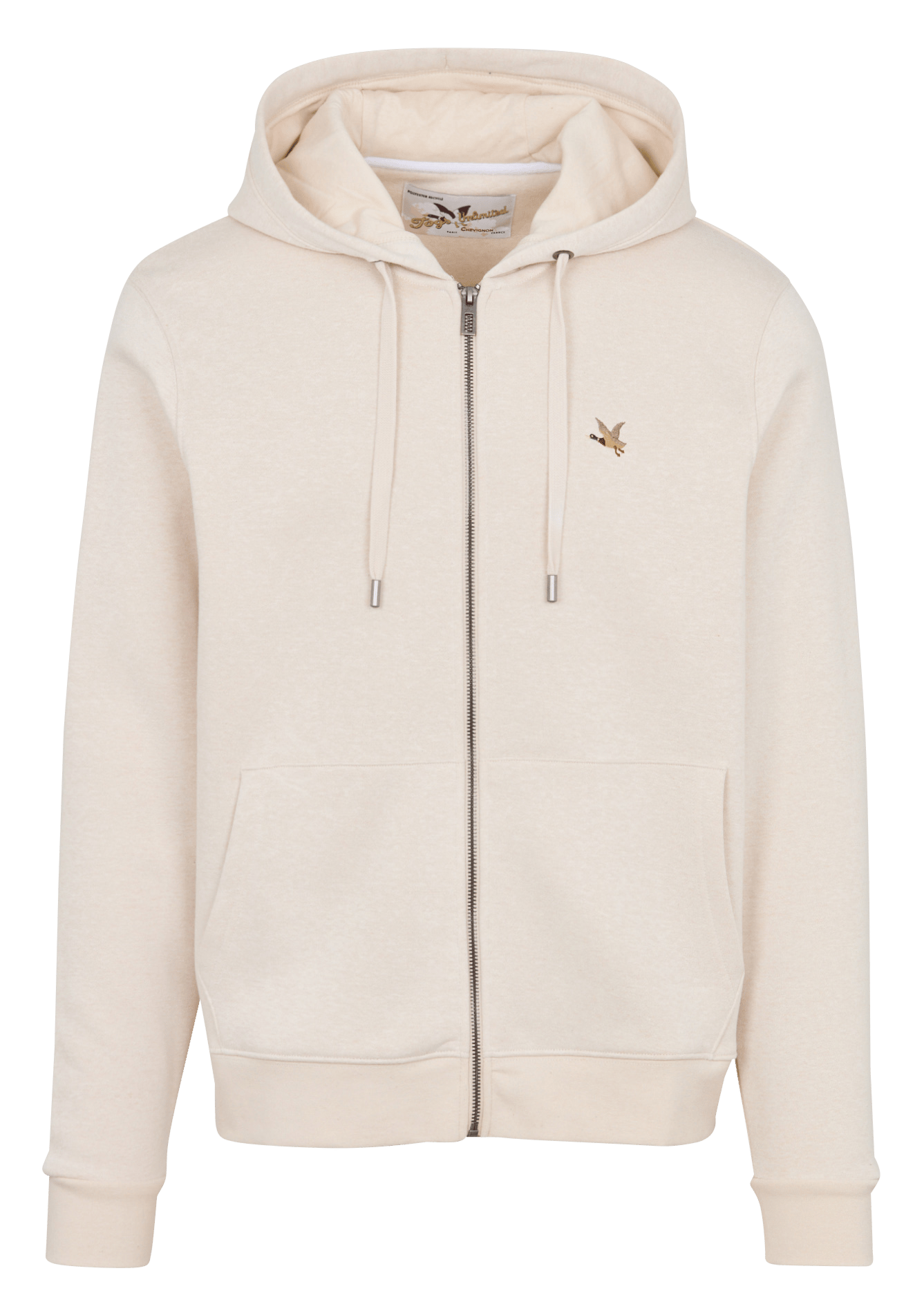 Rechte sweater met capuchon | katoenblend CHEVIGNON Beige