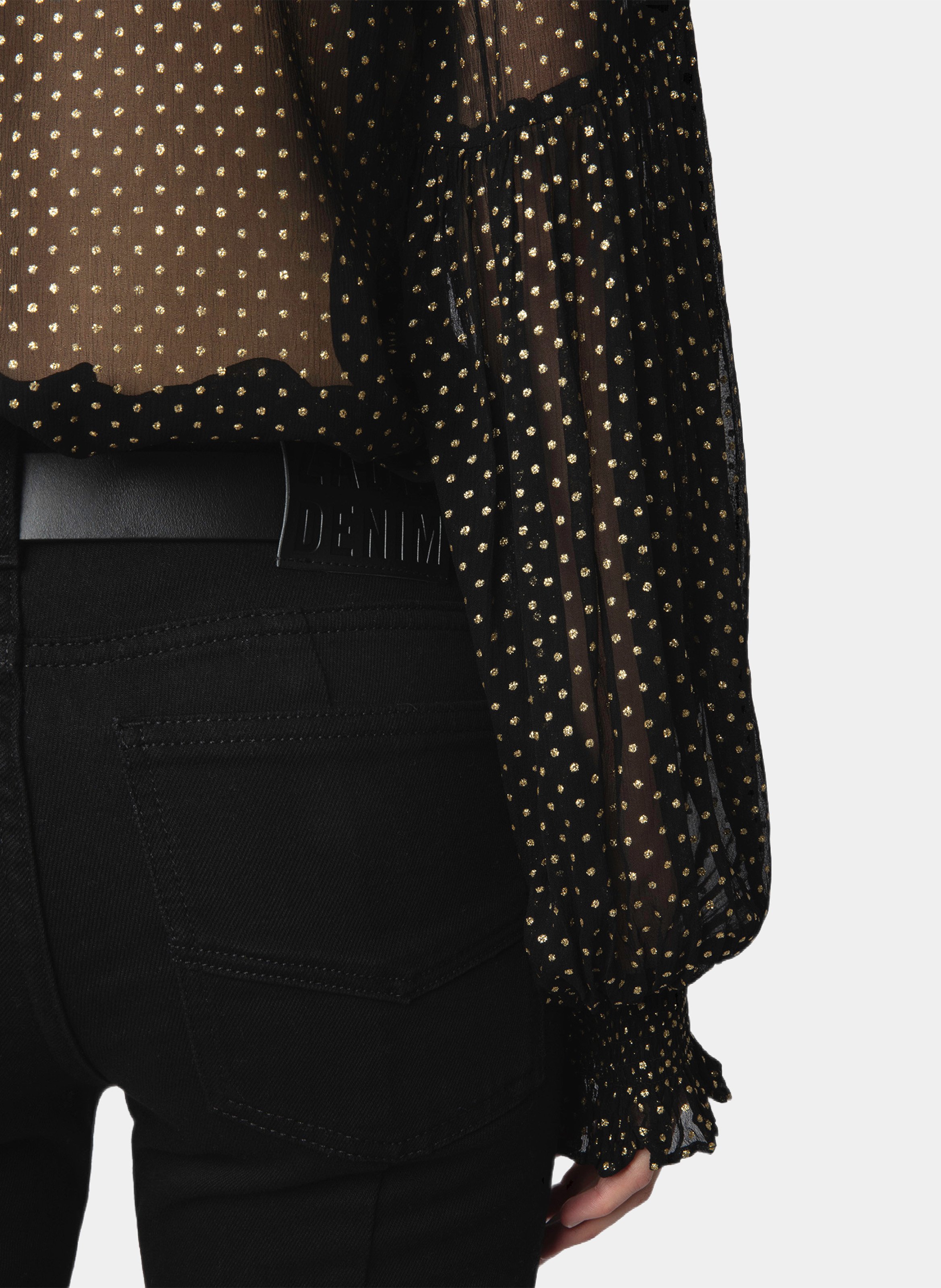 Chemise transparente à pois ZADIG&VOLTAIRE Noir