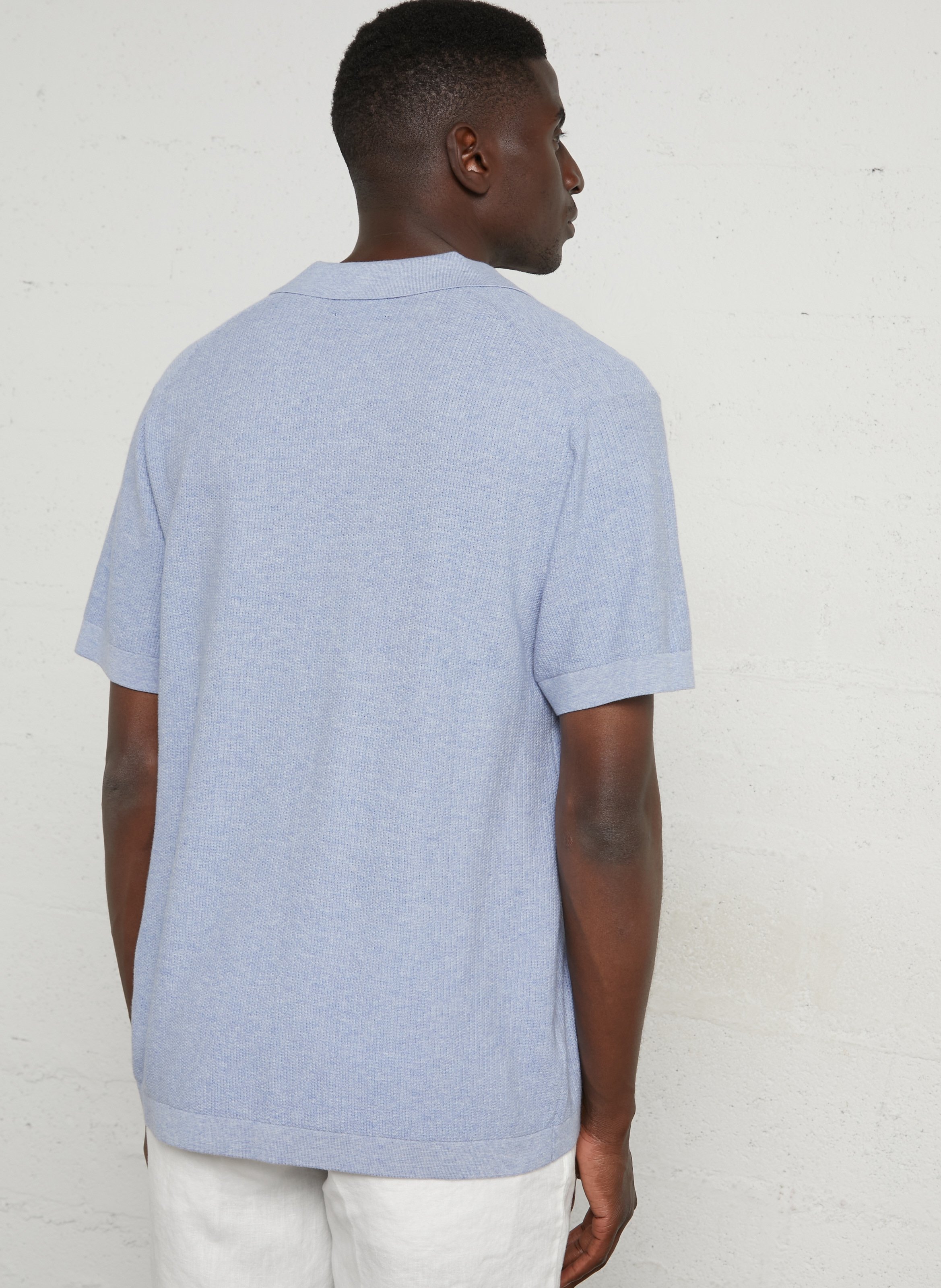 Pull droit en coton HACKETT Bleu