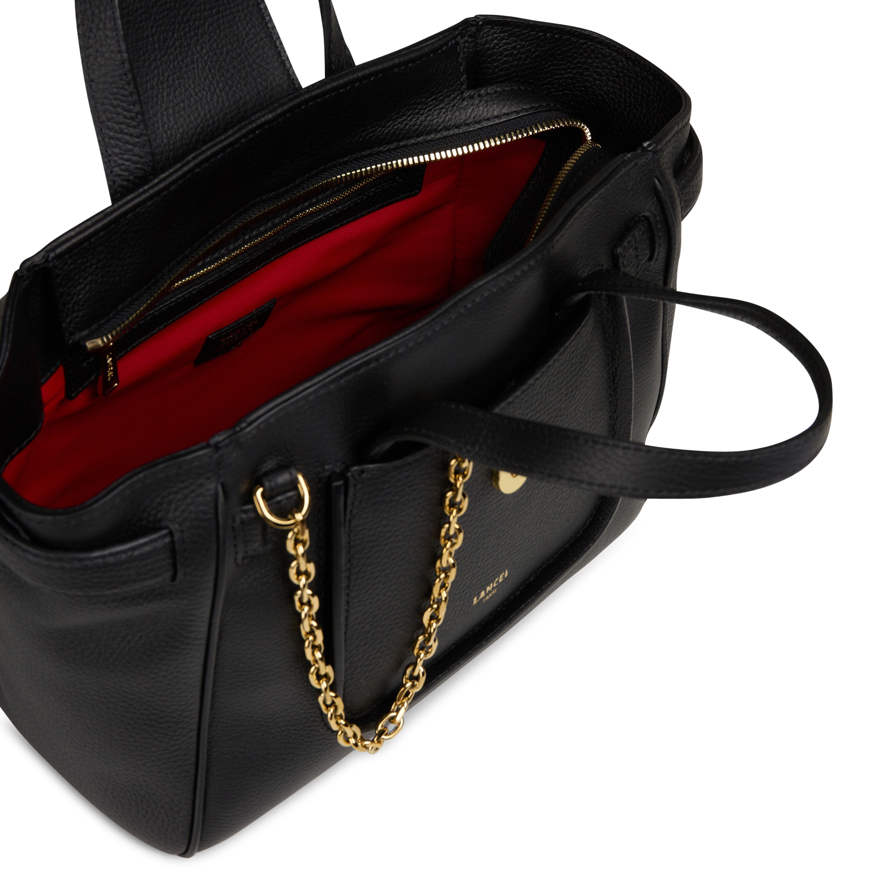 Leather handbag LANCEL Black