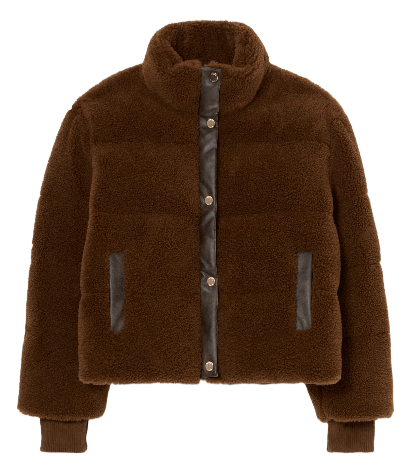 Oversize-Daunenjacke in Felloptik CLAUDIE PIERLOT Braun