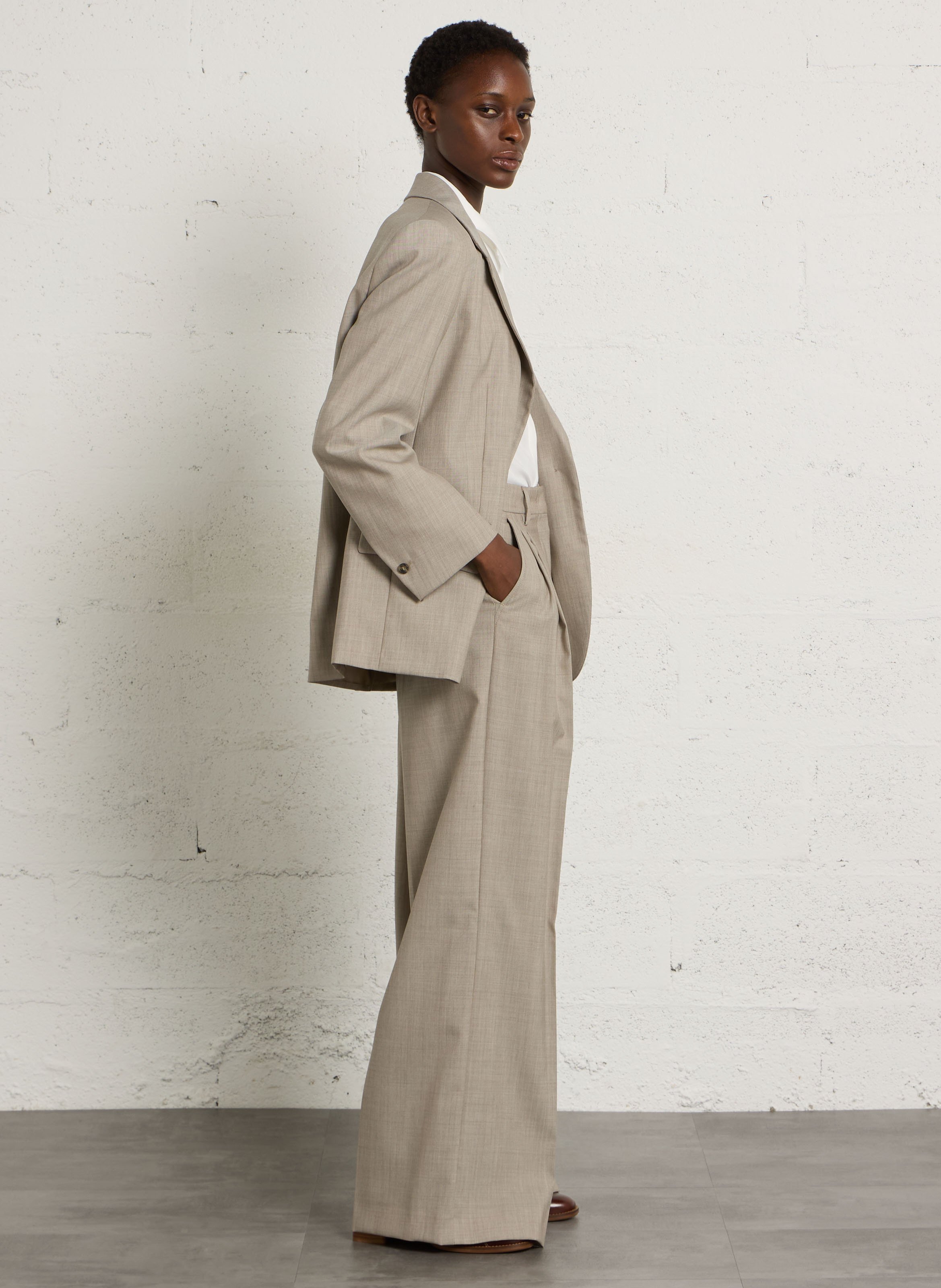 Oversized wool blazer with a tailored collar MAX MARA WEEK END Brown