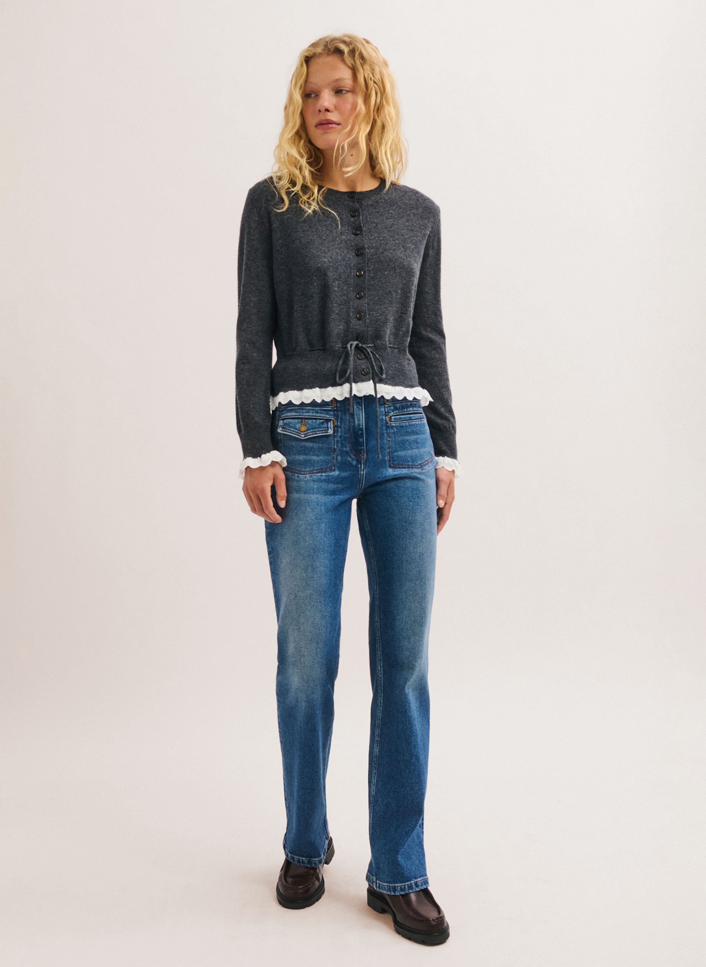 Wool-blend cardigan PABLO Grey