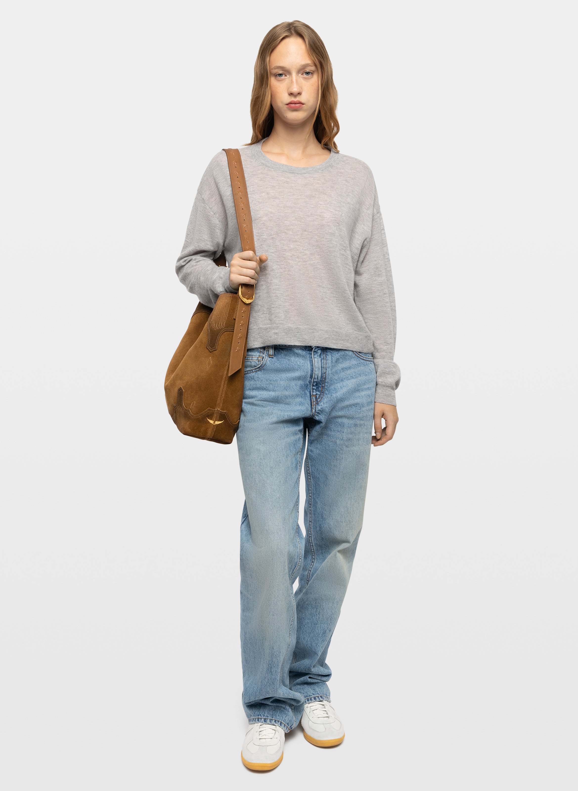 Sac hobo en suède western ZADIG&VOLTAIRE Marron