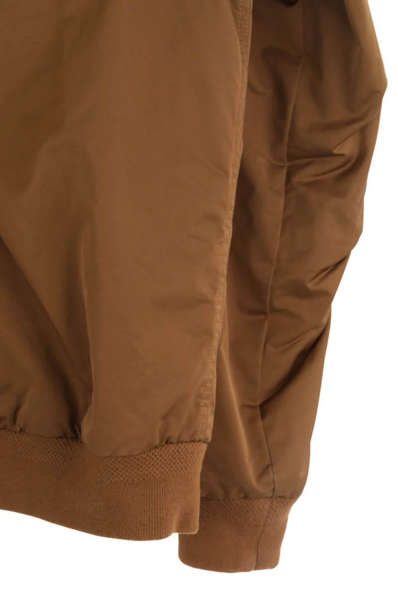 Regular-fit organic cotton jacket with sherpa collar LACOSTE - SECONDE MAIN Brown
