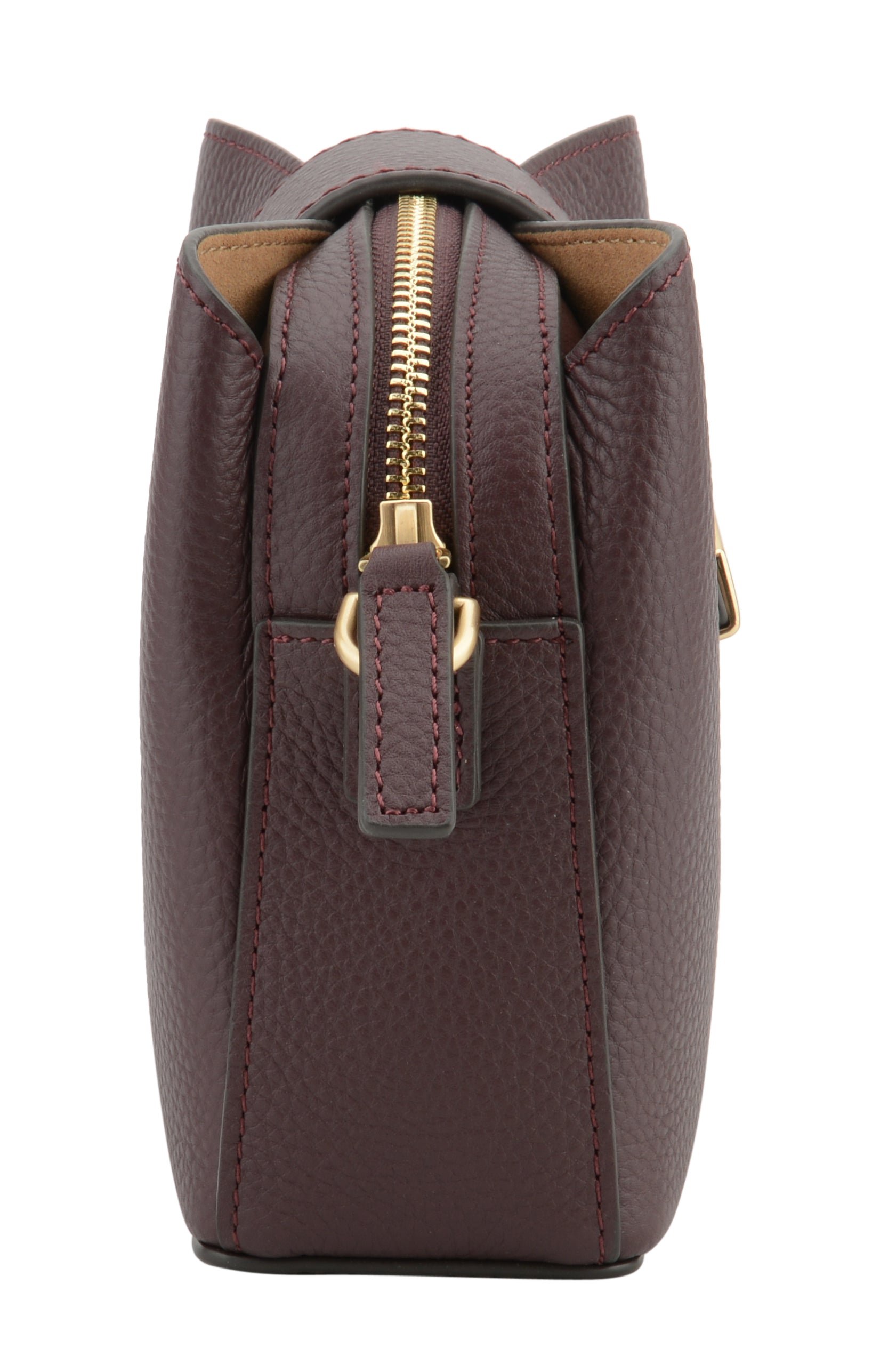 Crossbody bag in cowhide leather | Red POURCHET Women