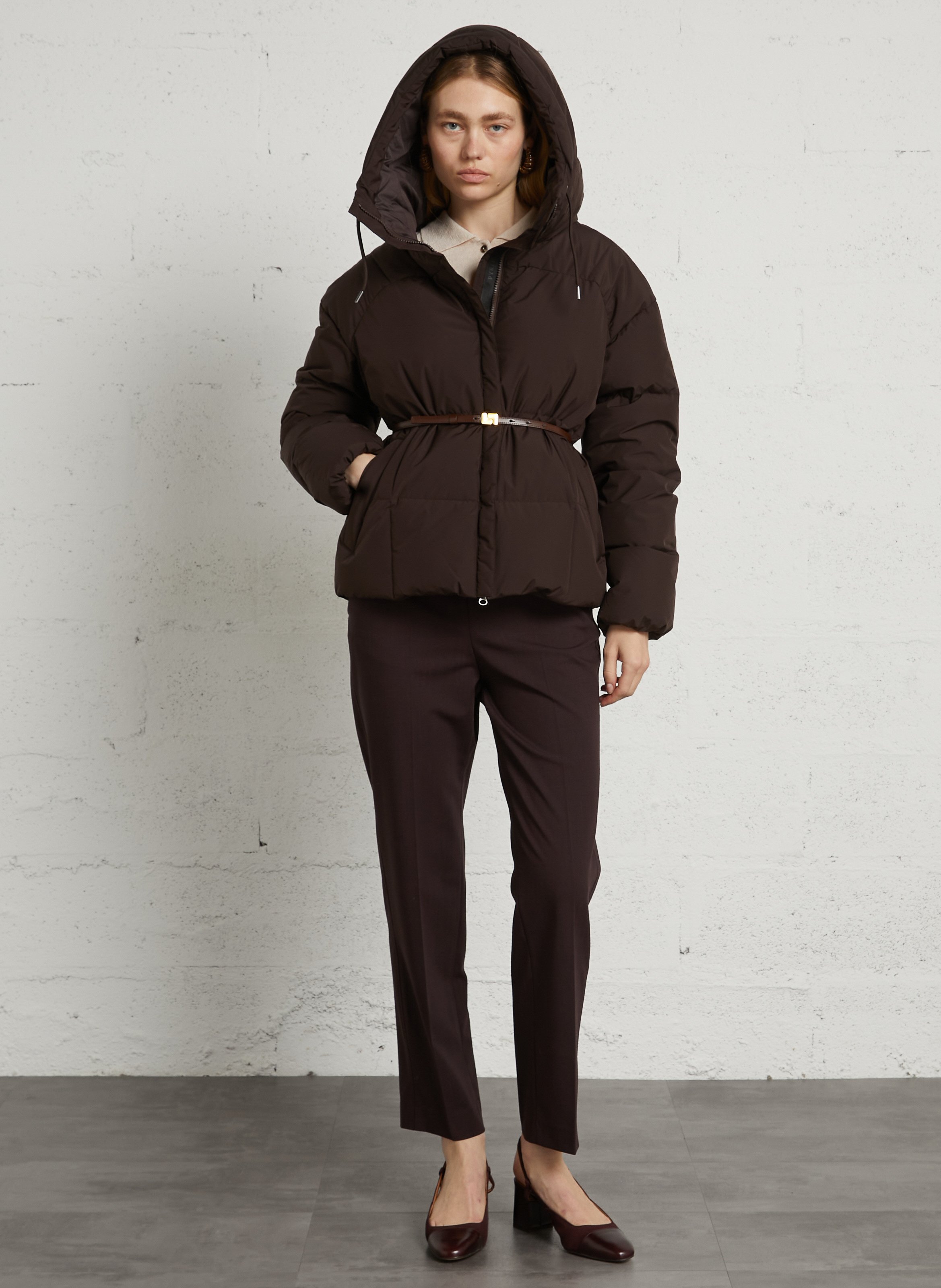 Leather belt SOEUR Brown