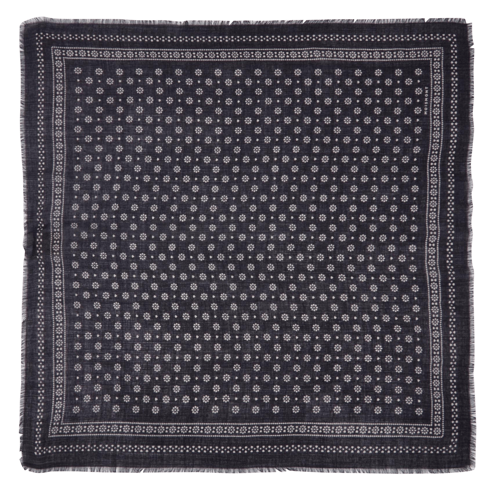 Foulard imprimé à franges en laine MOISMONT