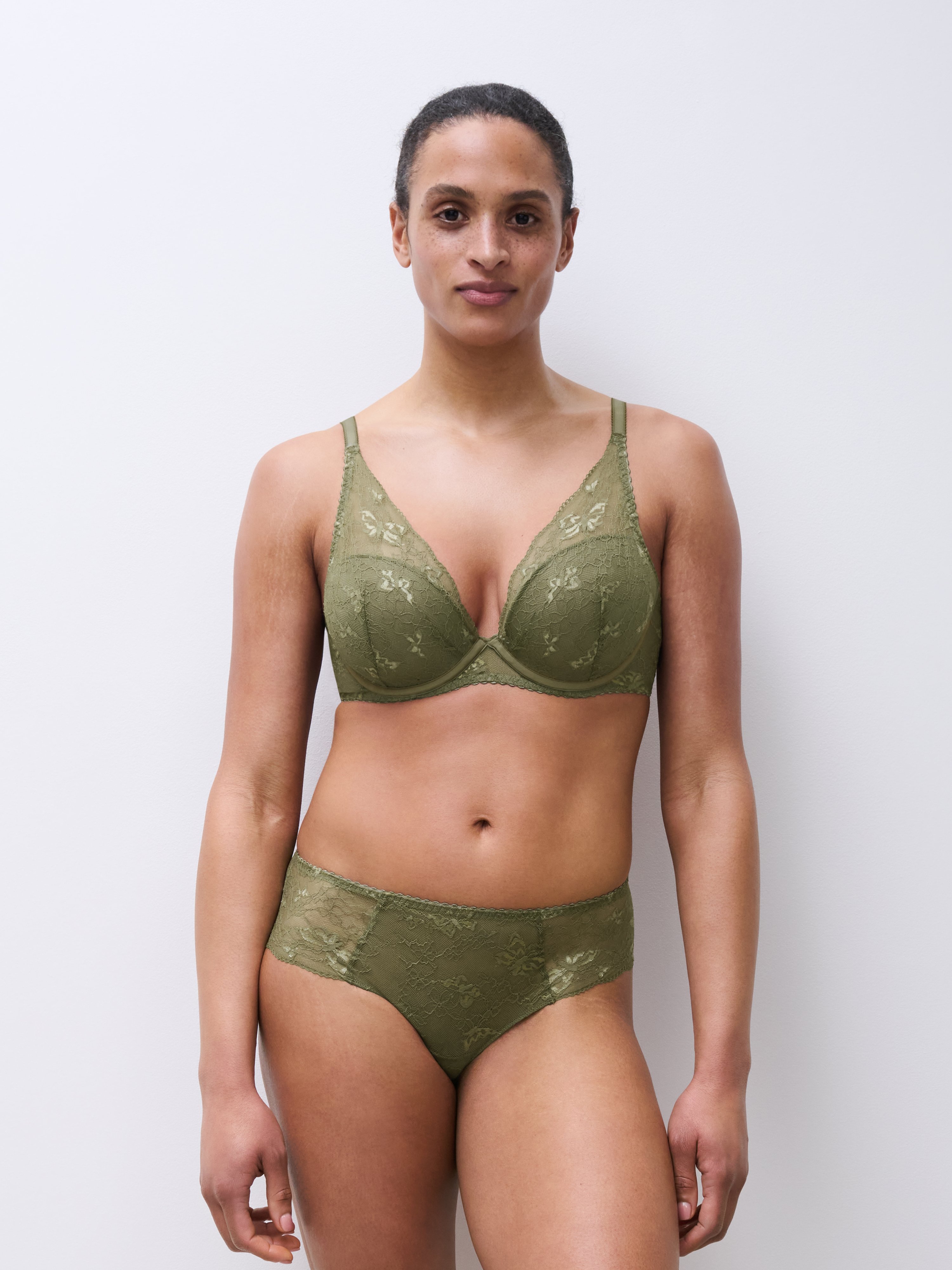 Plunge cup bra CHANTELLE PULP Green