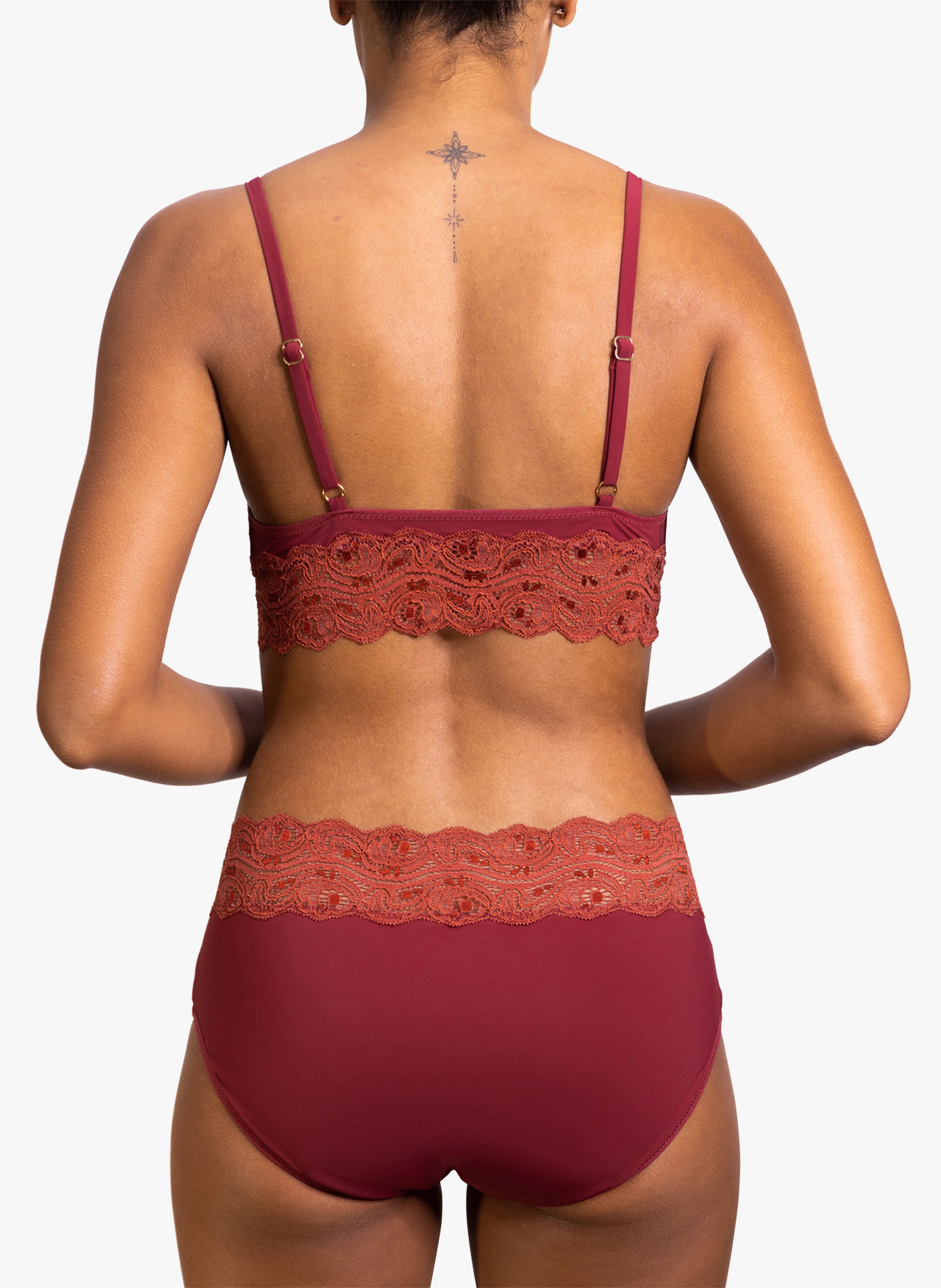 Perioden-Slip aus Spitze - Starke Blutung Rot