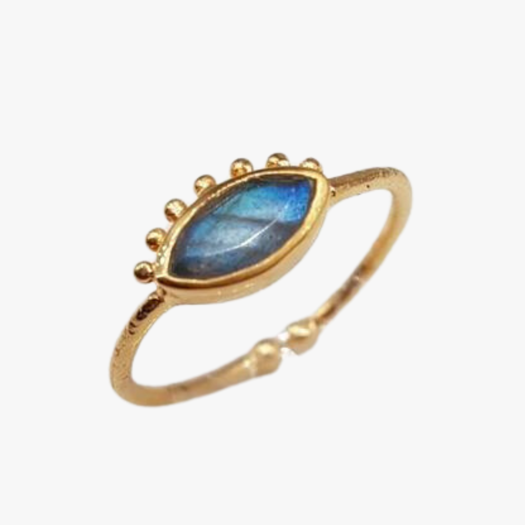 Labradorite eye ring GINANDGER Blue