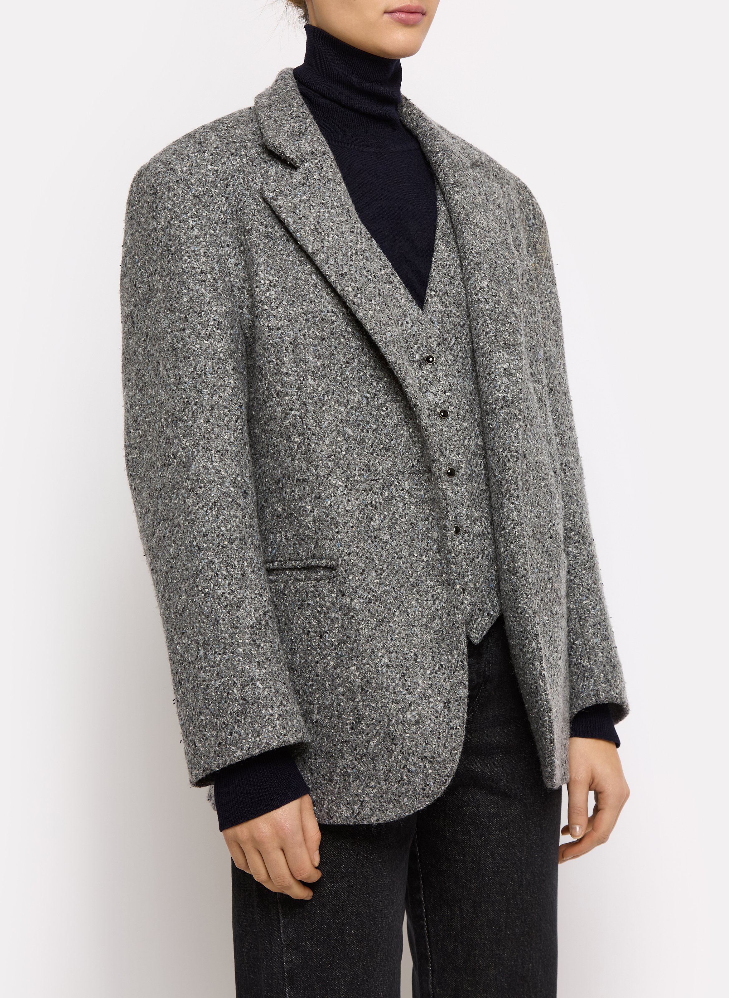 Veste de tailleur en laine mélangée ROSEANNA Gris