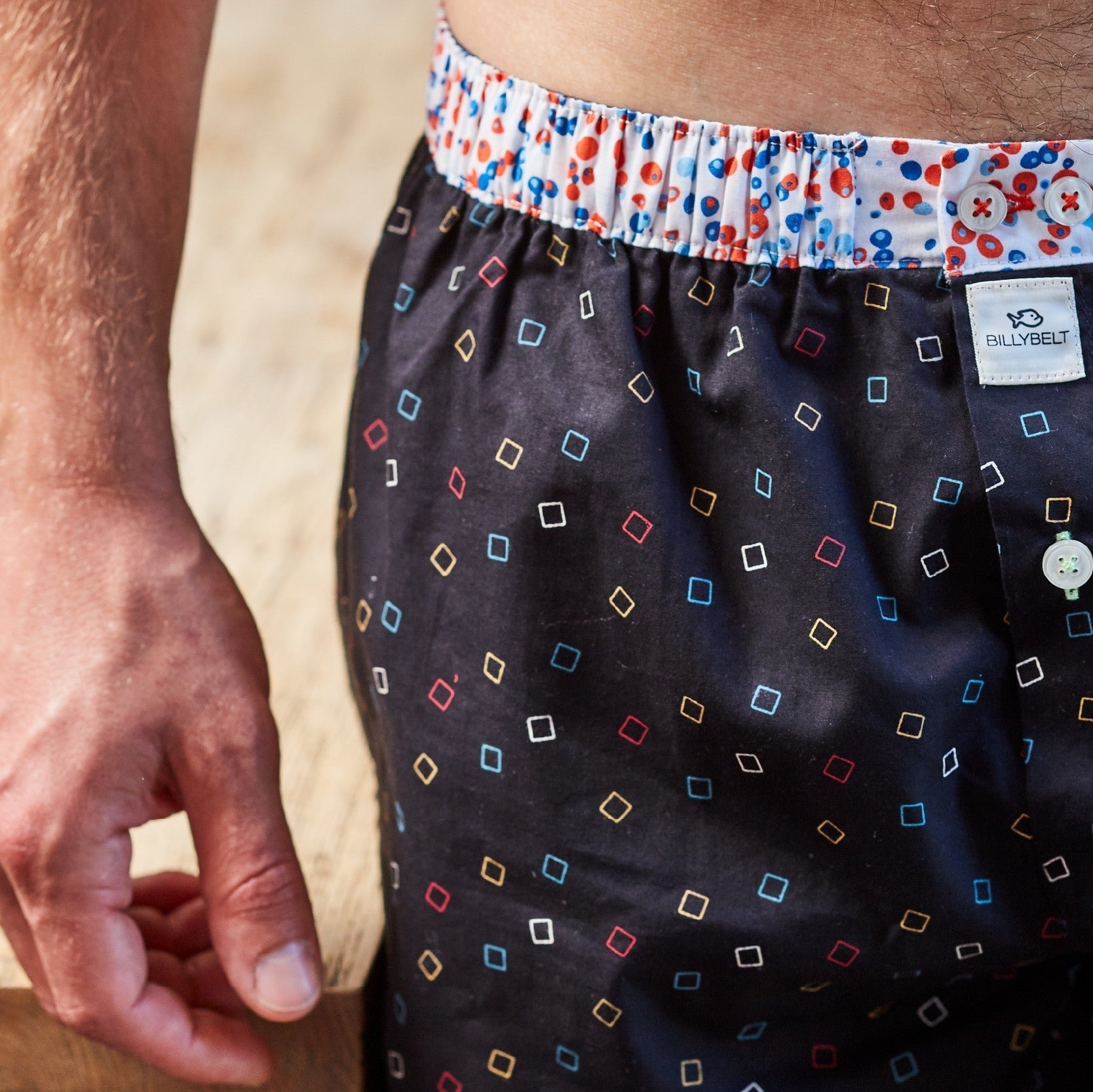 Organic cotton boxer shorts Black