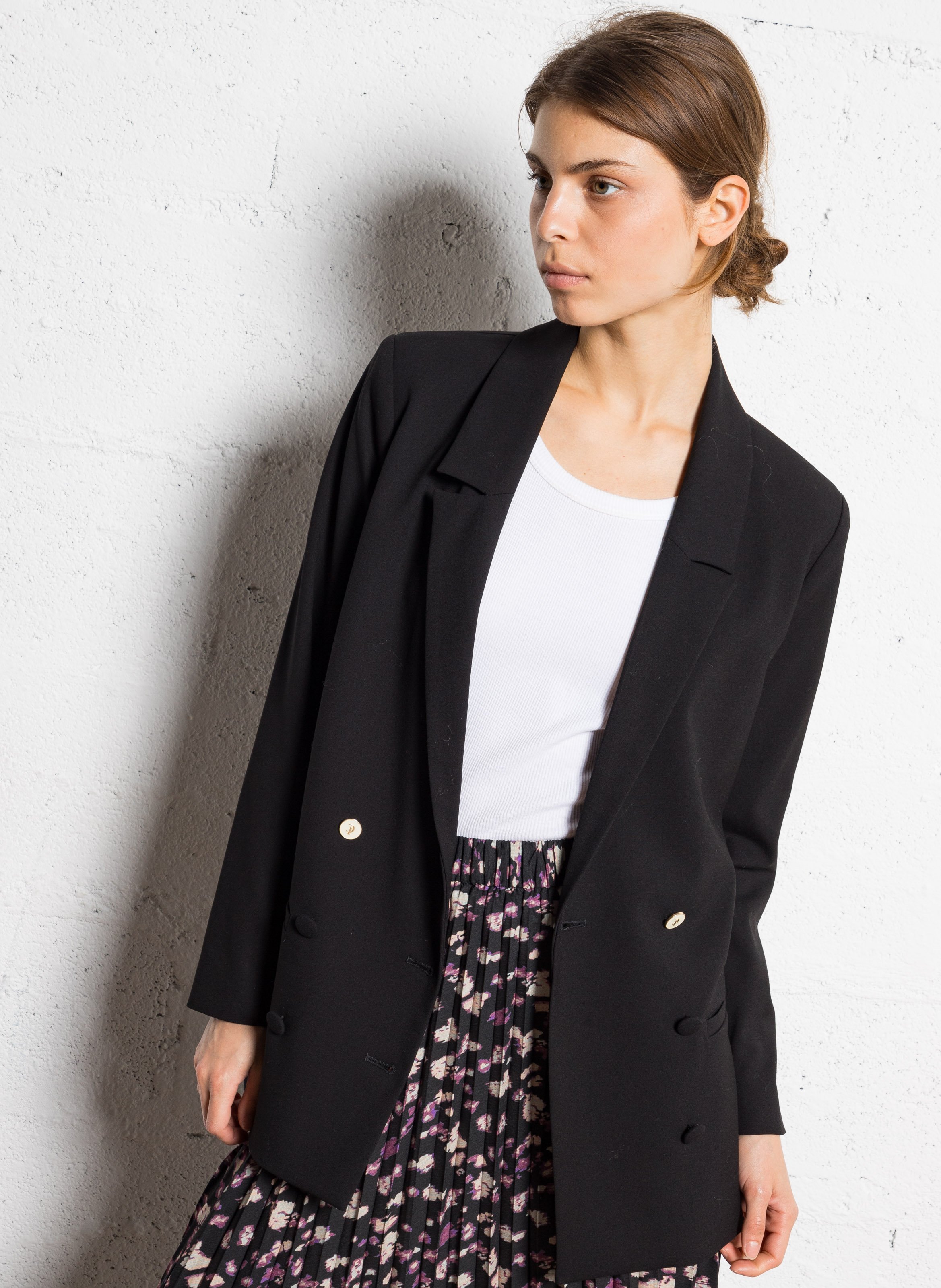 Blazer with contrast buttons I CODE Black