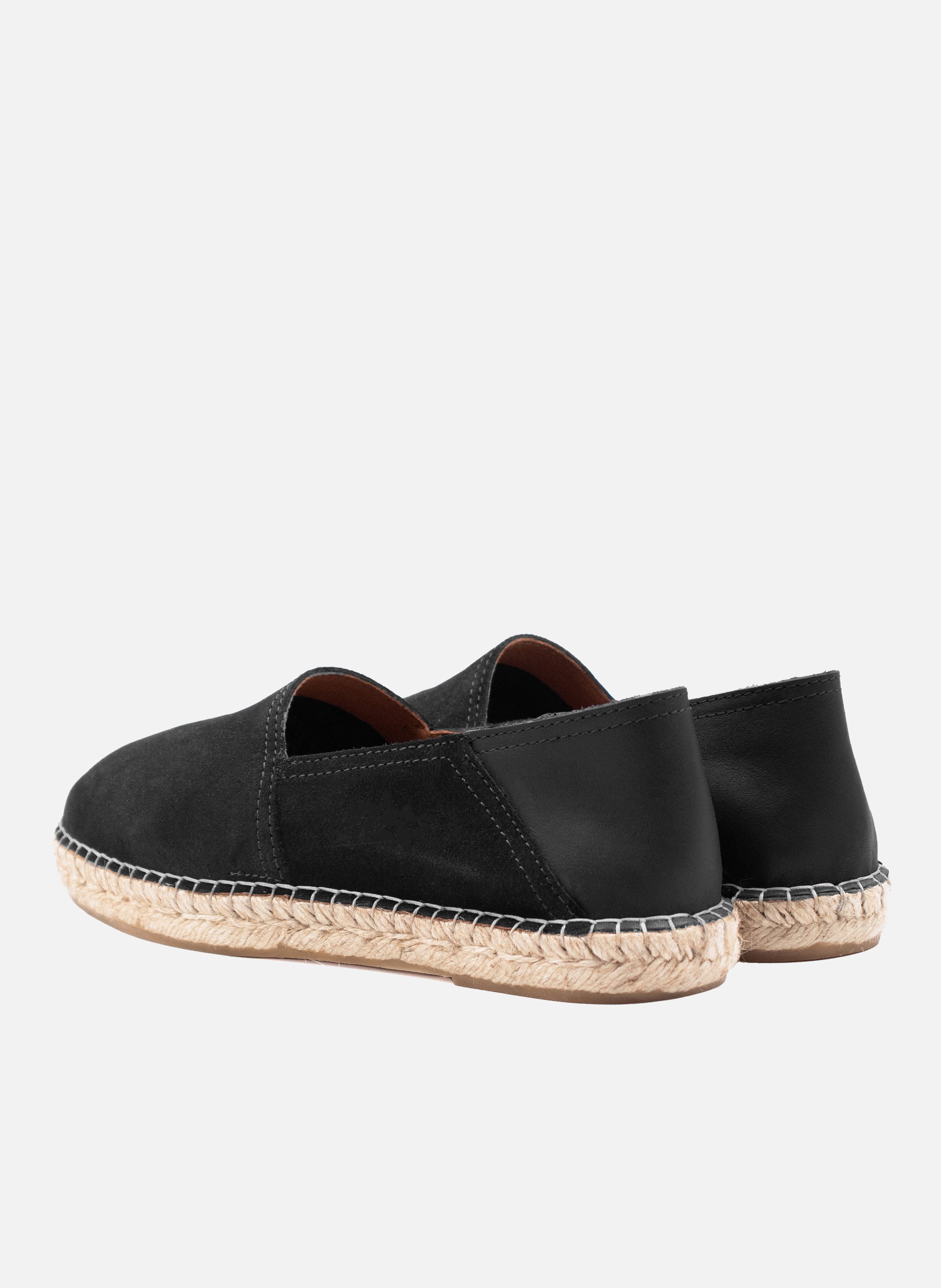 Men's suede leather espadrilles JULES & JENN Black
