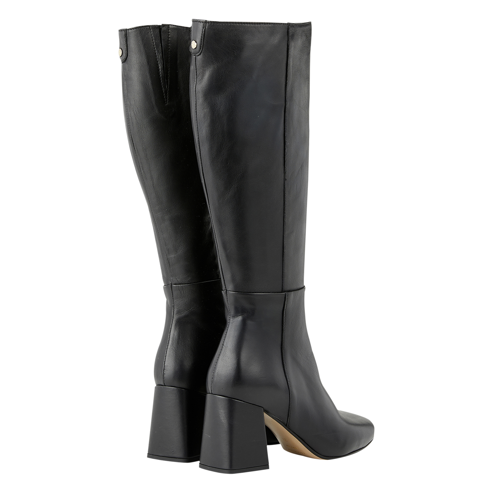 Heeled leather ankle boots COSMOPARIS Black