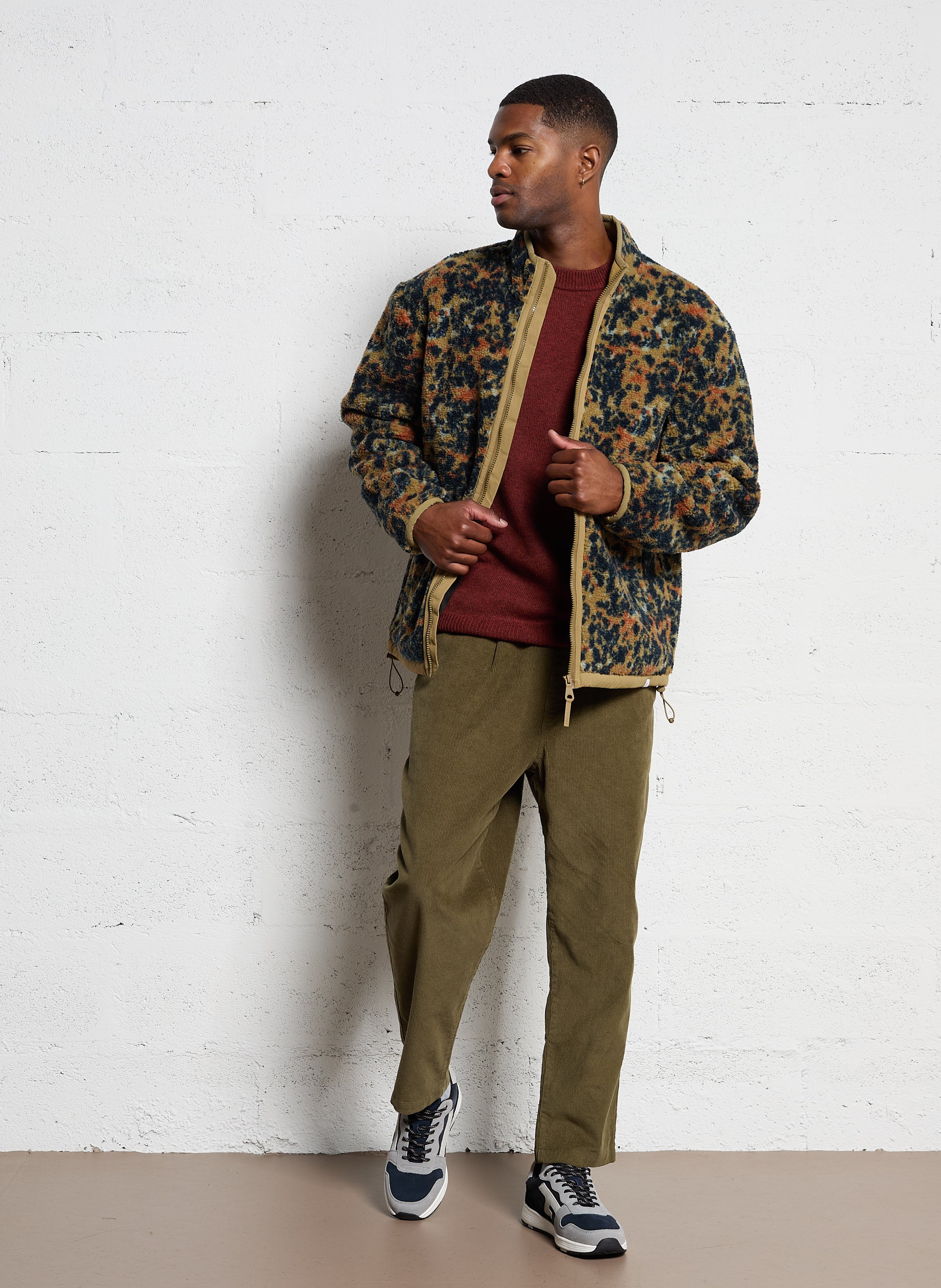 Slim-fit cotton cargo pants FARAH Green