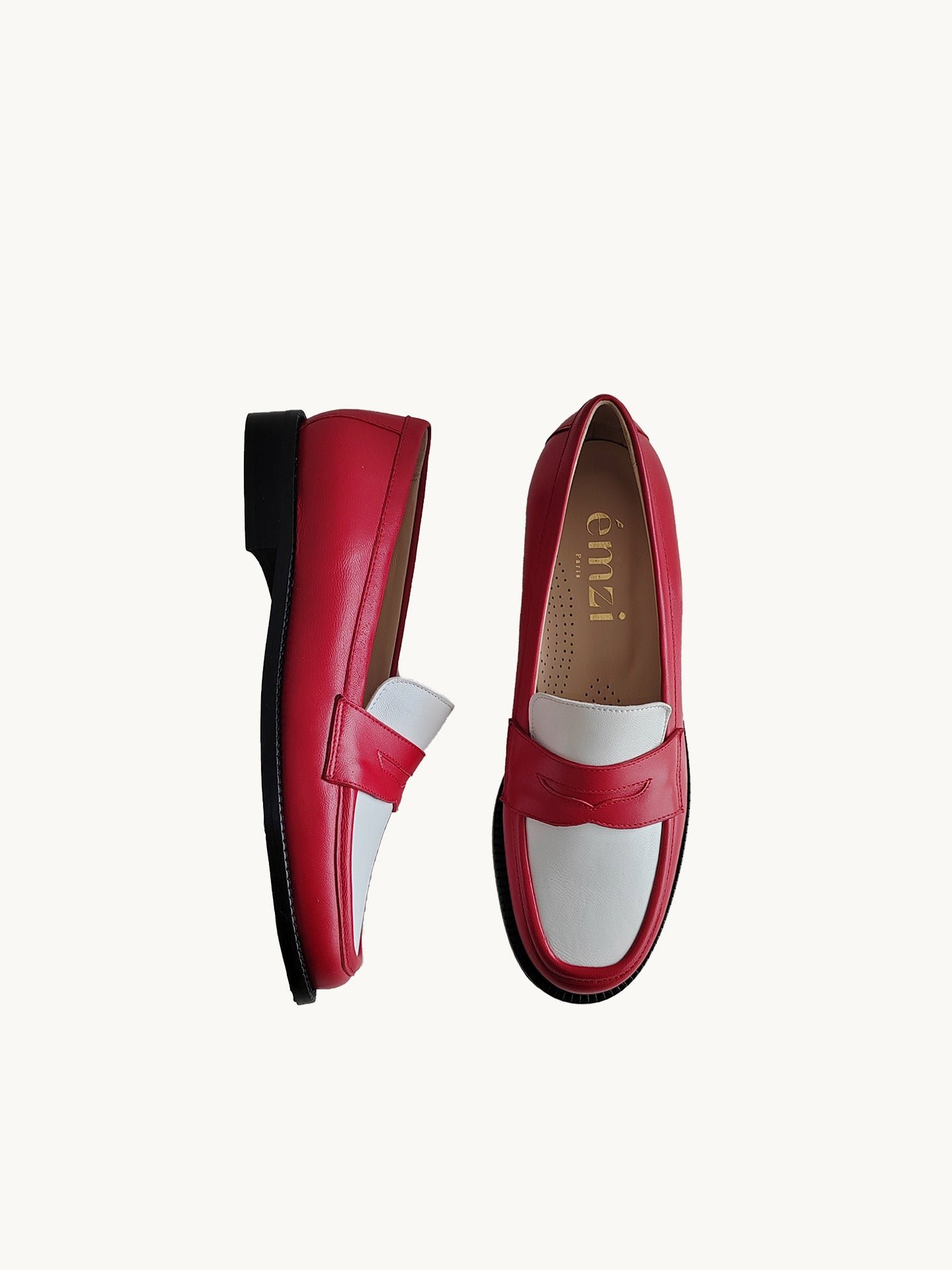 Nappa leather moccasins EMZI PARIS Red