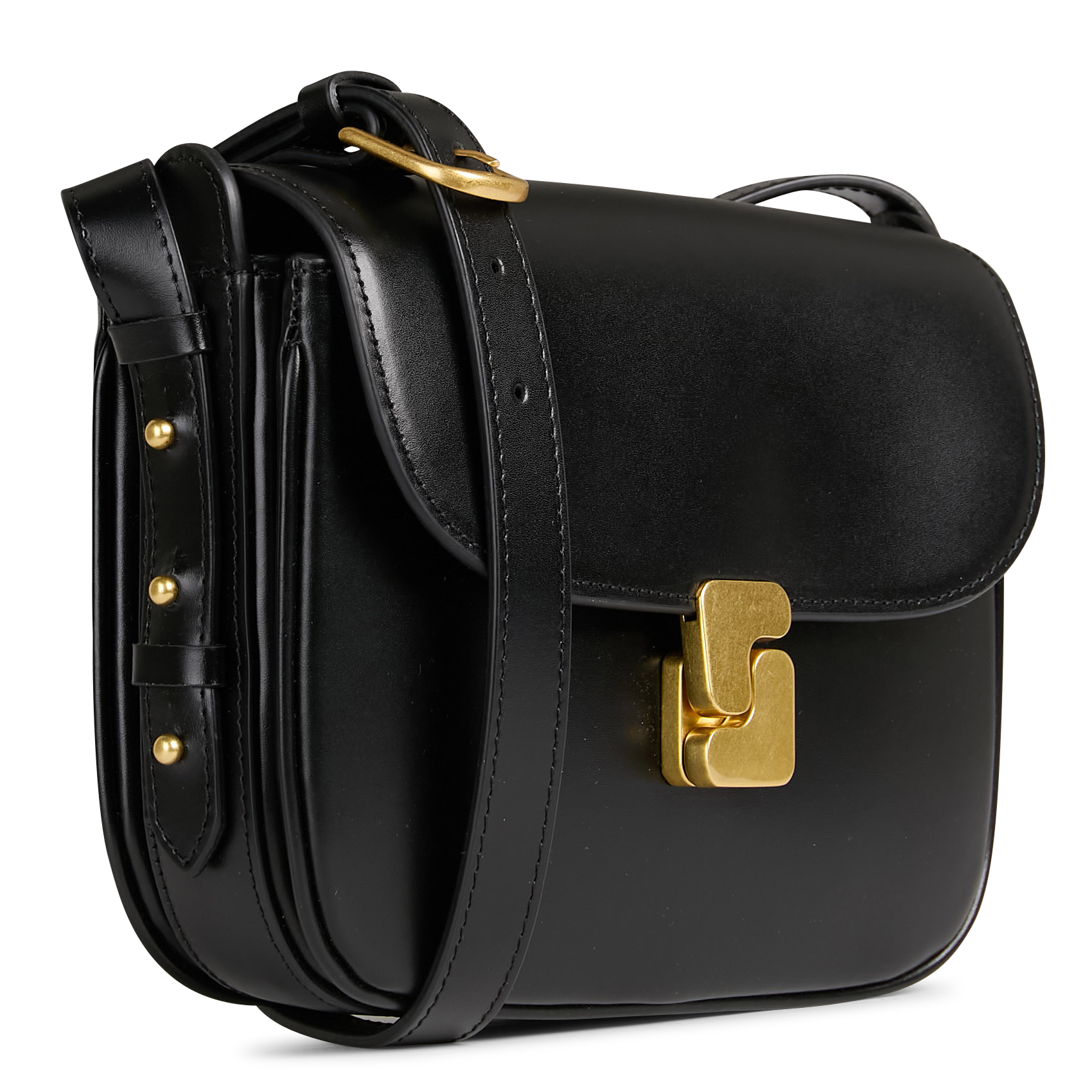 Sac bandoulière en cuir SOEUR Noir