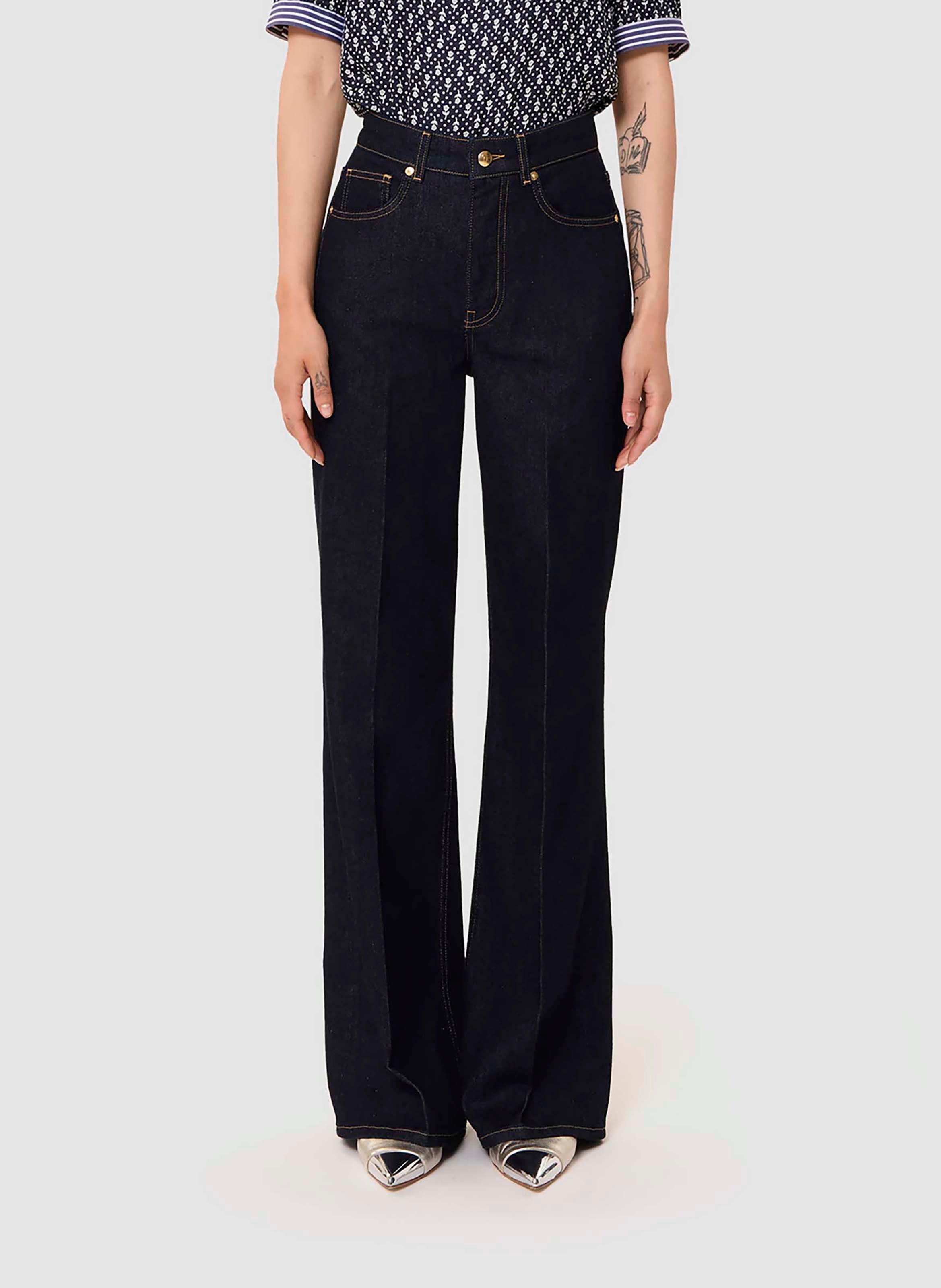 Jean large en coton mélangé TARA JARMON Bleu