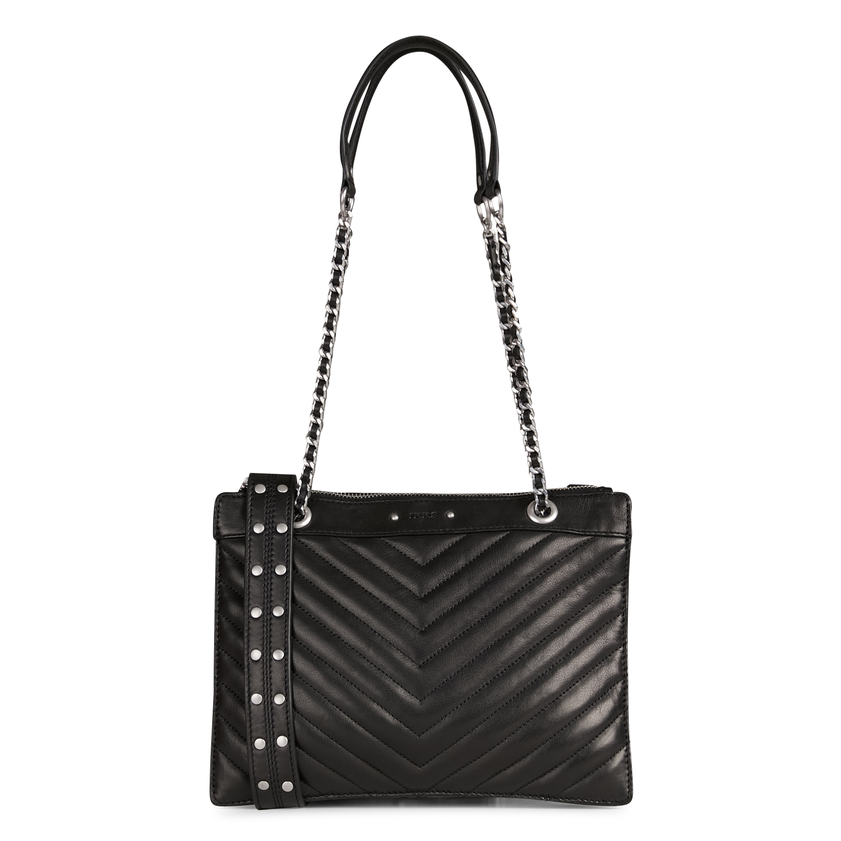 Dori leather shoulder bag IKKS Black