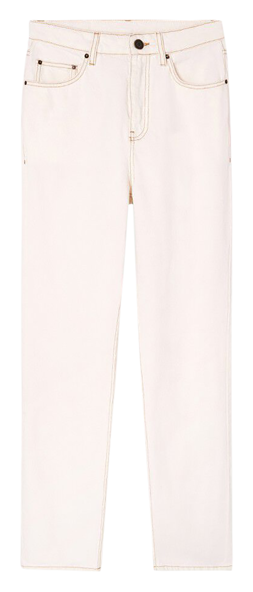 Rechte jeans - gerecyclede katoenblend AMERICAN VINTAGE Wit