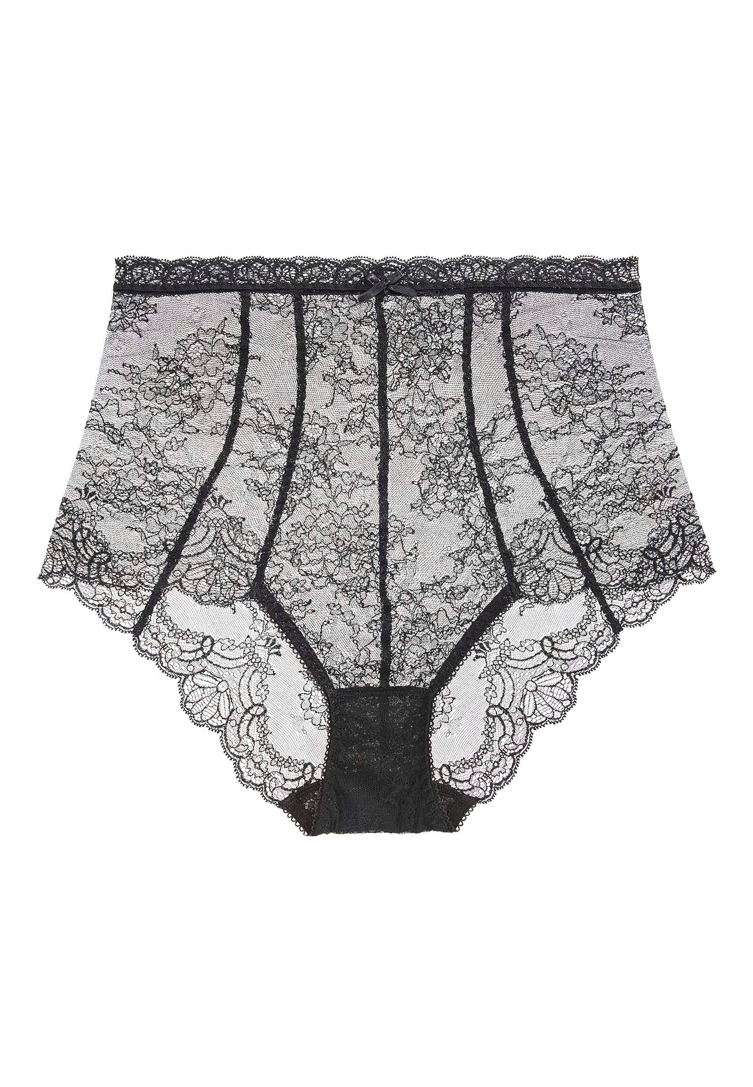 High-waisted lace panties AUBADE Black