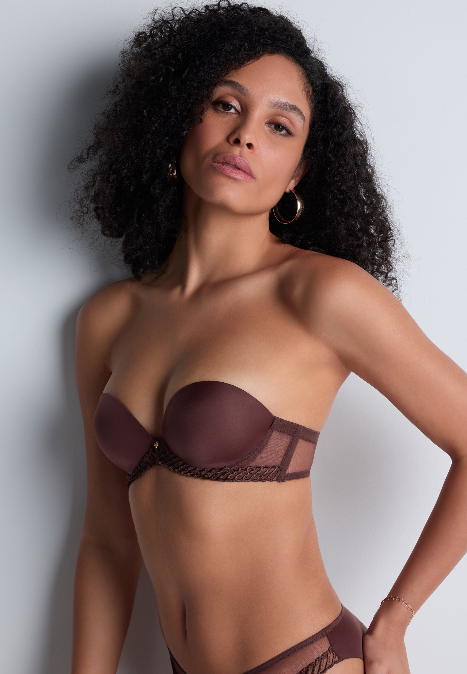 Plunge bandeau bra AUBADE Brown